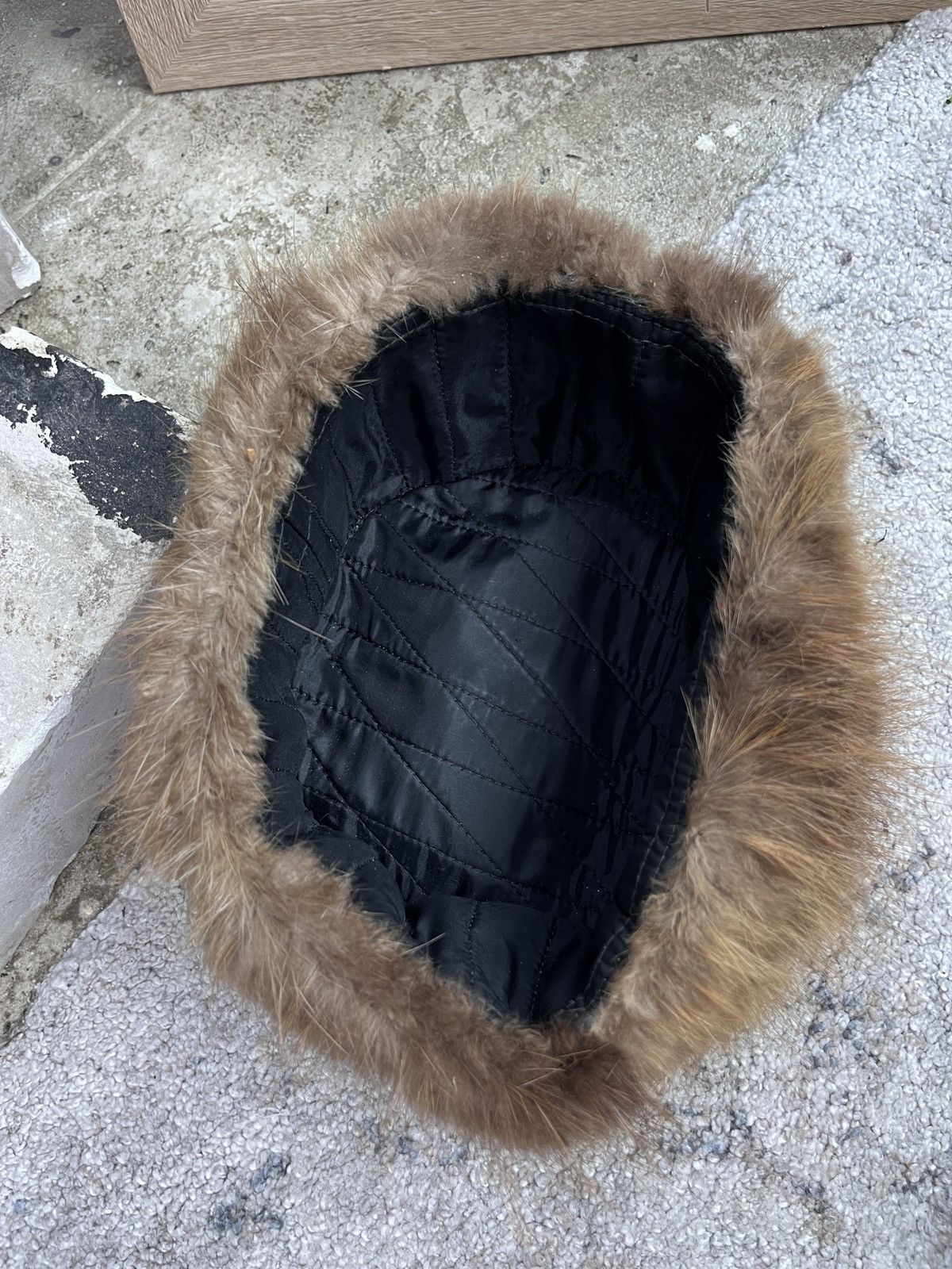 Vintage 1970s USSR VINTAGE FUR HAT - № 4302 Size ONE SIZE - 5 Thumbnail