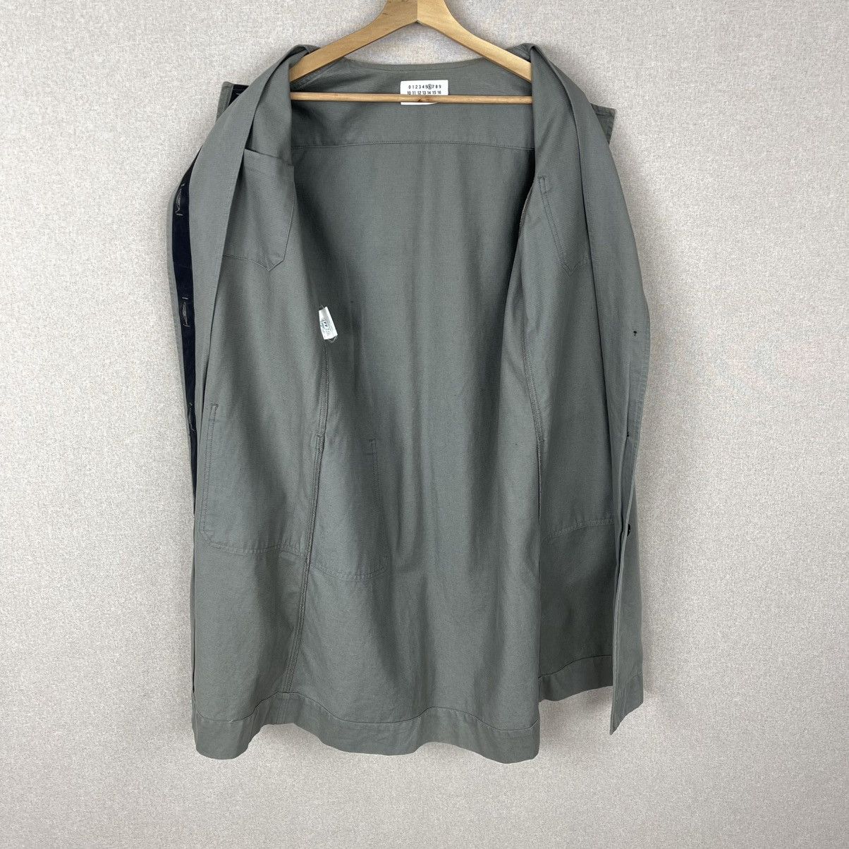 VINTAGE 90s MAISON MARGIELA KHAKI CANVAS COAT