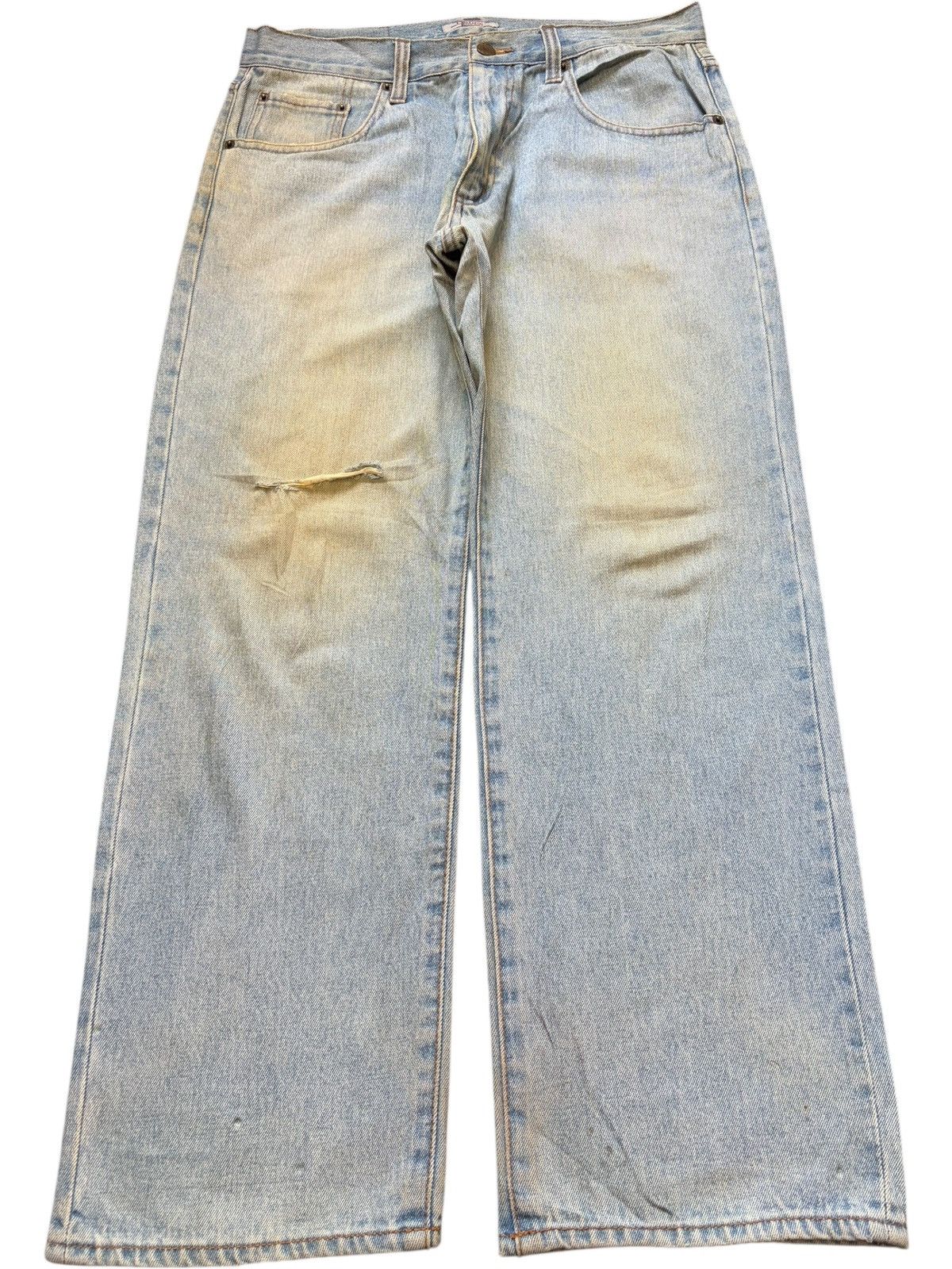 Hanes Vintage Hanes Mud Wash Distressed Loose Jeans Size US 31 - 1 Thumbnail