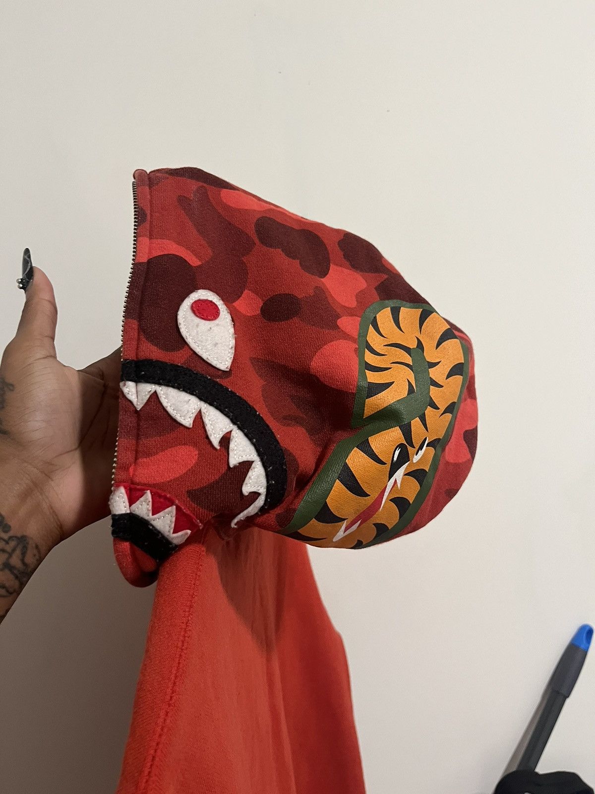 Color Camo Shark Full Zip Hoodie