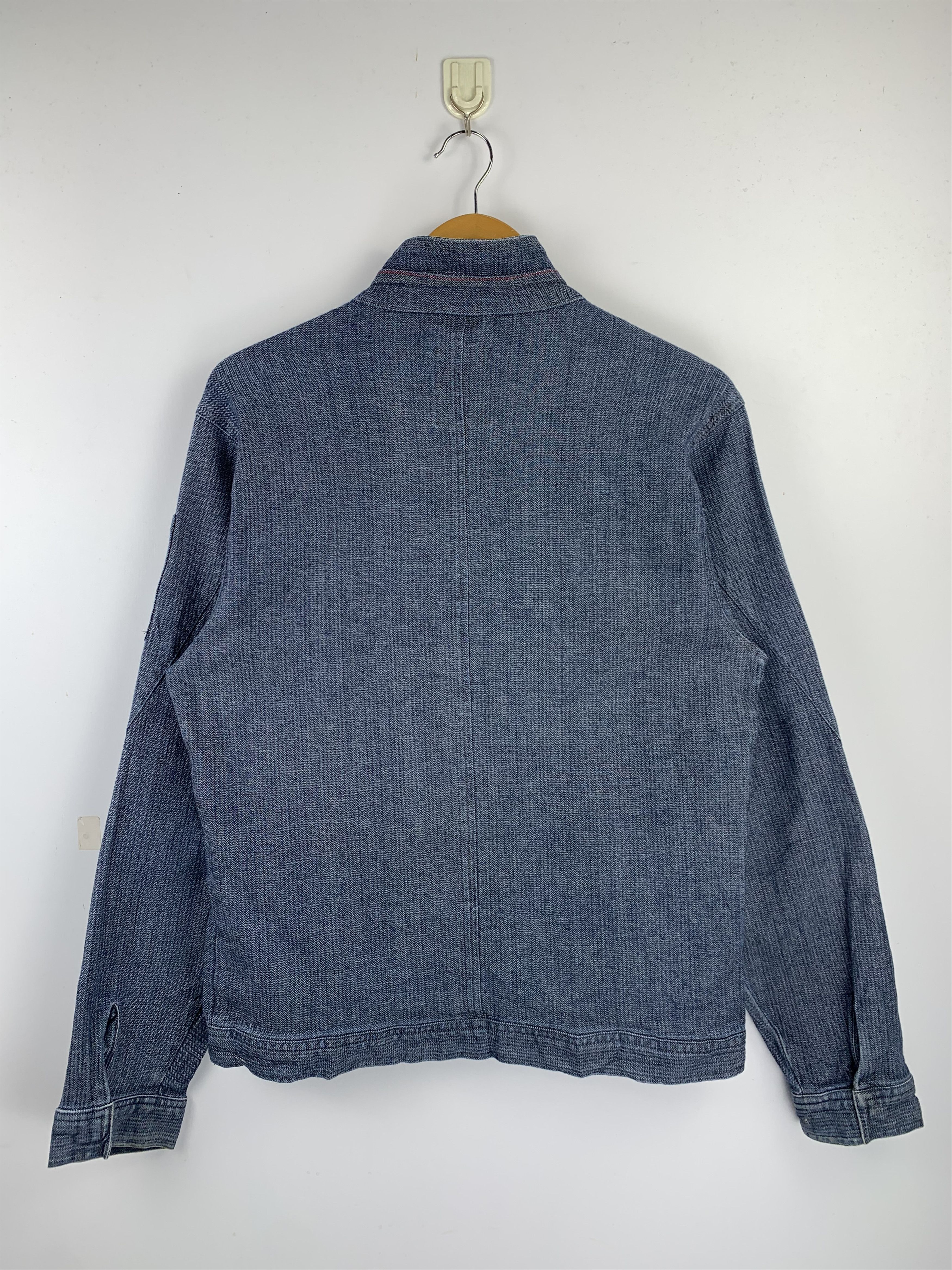 Japanese Brand Vintage Dogman Strech 3D Denim Workers Jacket J1541 Size US L / EU 52-54 / 3 - 3 Thumbnail