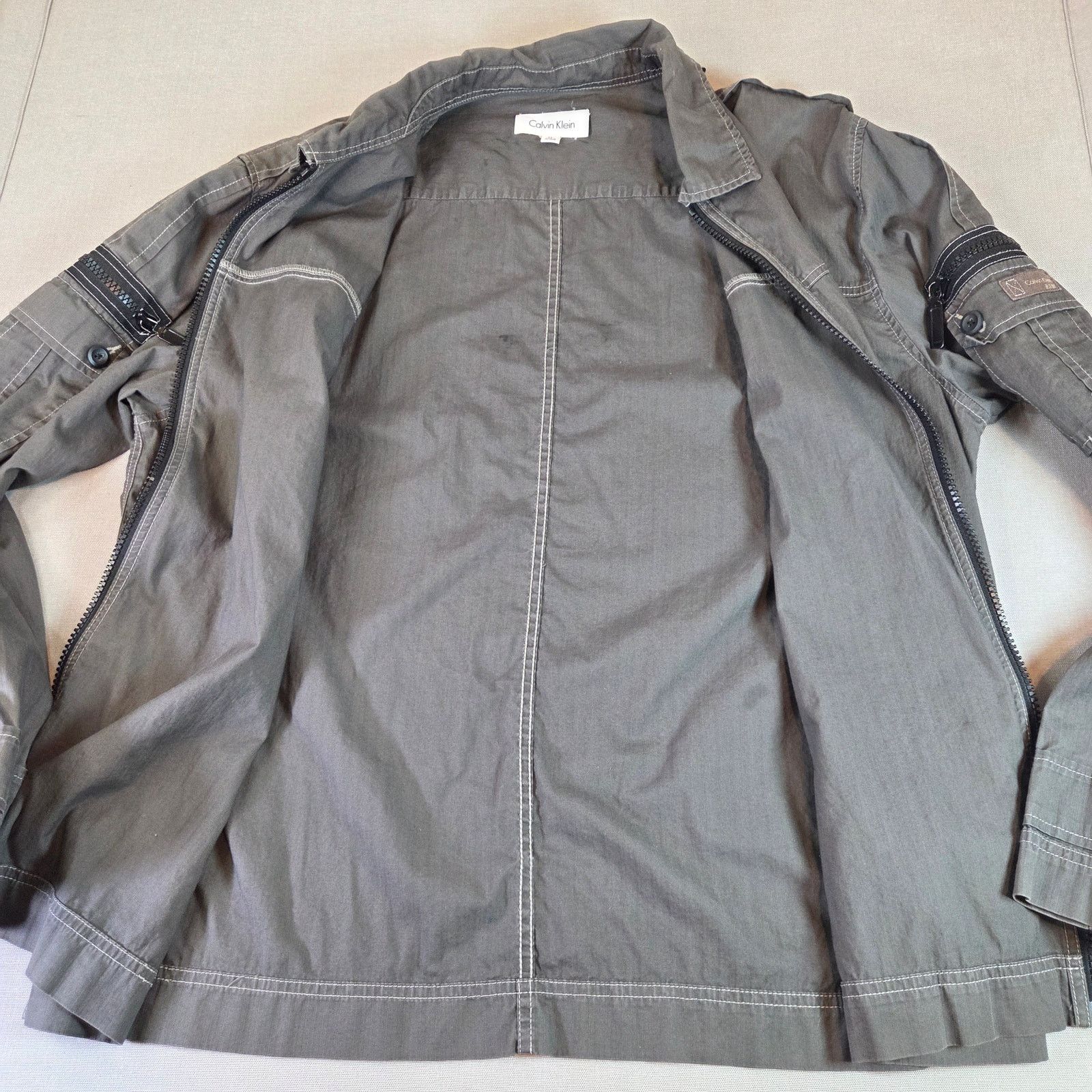 Calvin Klein Calvin Klein Full Zip Cotton Jacket XL Green 2000s Size US XL / EU 56 / 4 - 5 Thumbnail