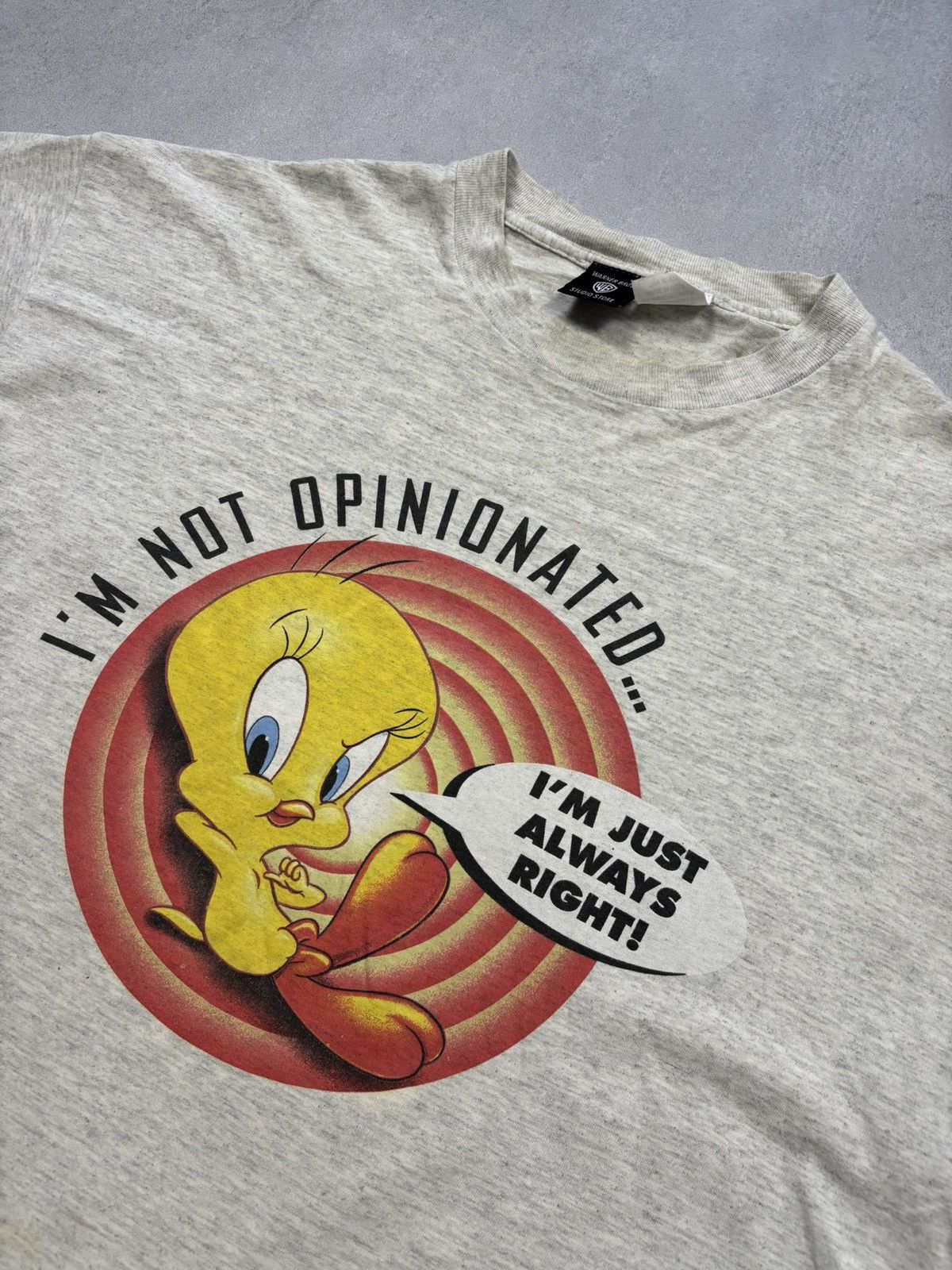 Cartoon Network Vintage Looney Tunes 1995 Tweety I’m Not Optionated T-shirt Size US XXL / EU 58 / 5 - 2 Thumbnail