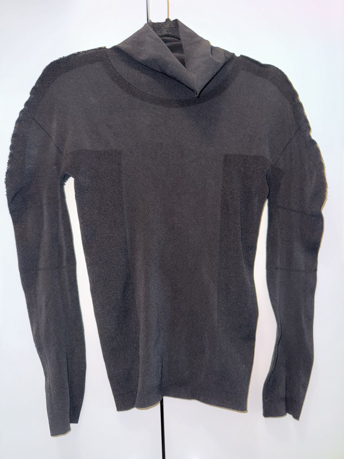 Issey Miyake Issey Miyake Cauliflower A-POC skin top black turtleneck Size ONE SIZE - 1 Thumbnail