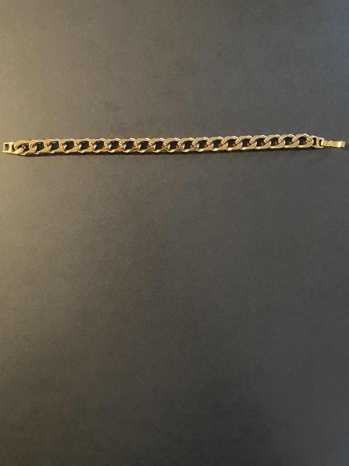 Jewelry Hollow Cuban Bracelet Gold Plated 9" Size ONE SIZE - 12 Thumbnail