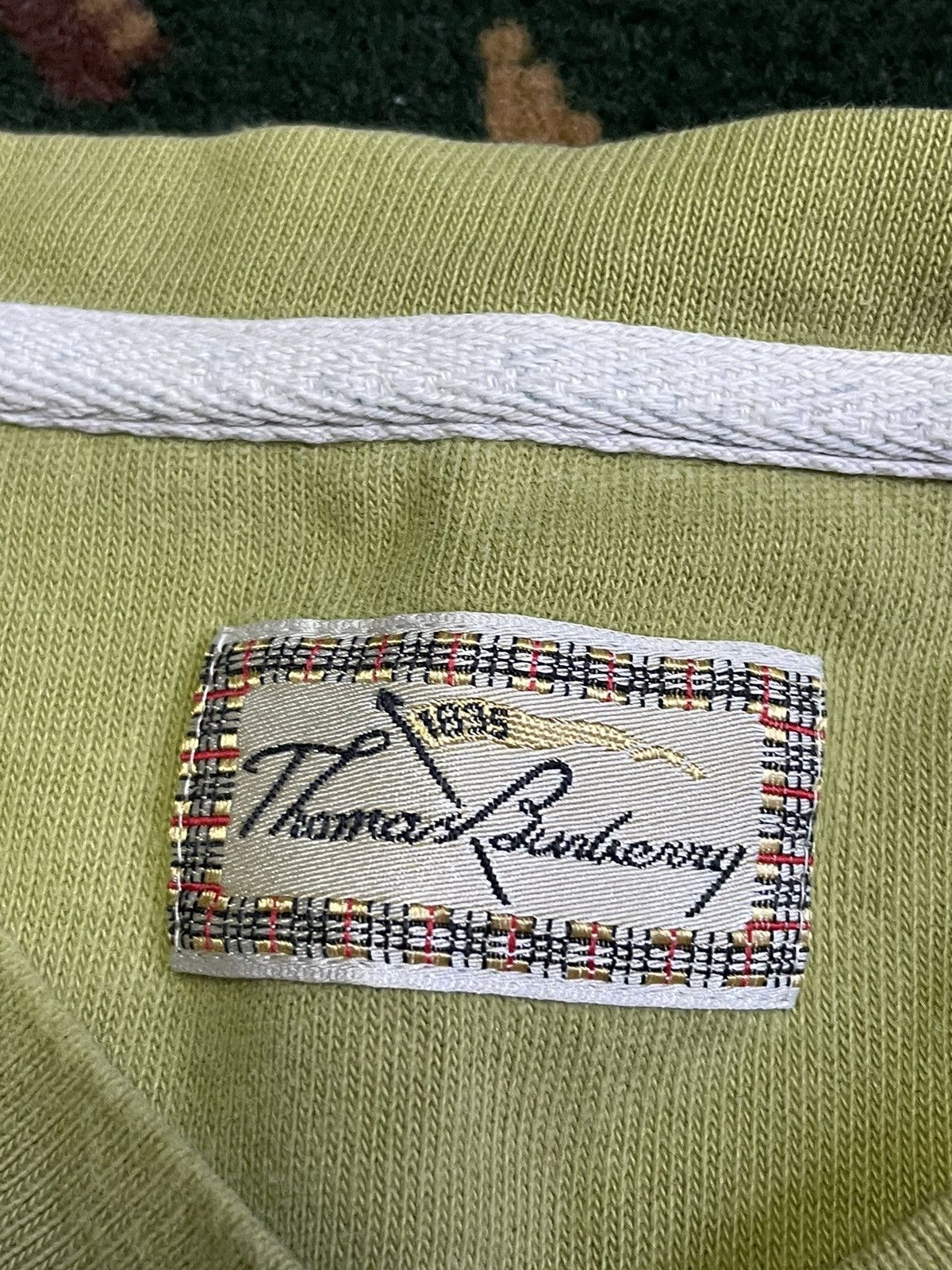 Burberry Vintage Thomas Burberry Sweatshirt Green 1990’s RARE Size US XL / EU 56 / 4 - 4 Thumbnail