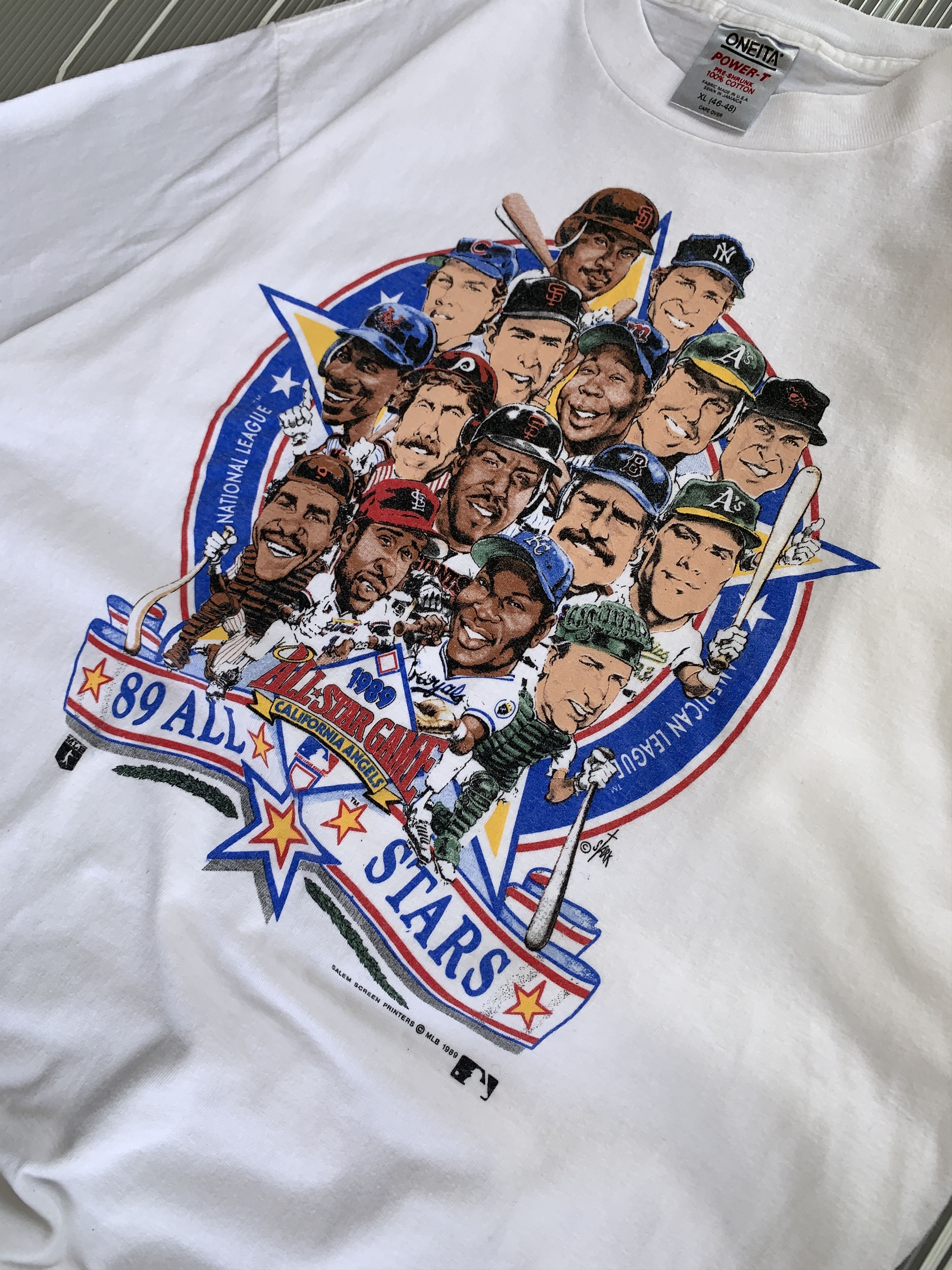 MLB × Salem Sportswear × Vintage 1989 MLB Salem single stitch white t-shirt - XL Size US XL / EU 56 / 4 - 3 Thumbnail