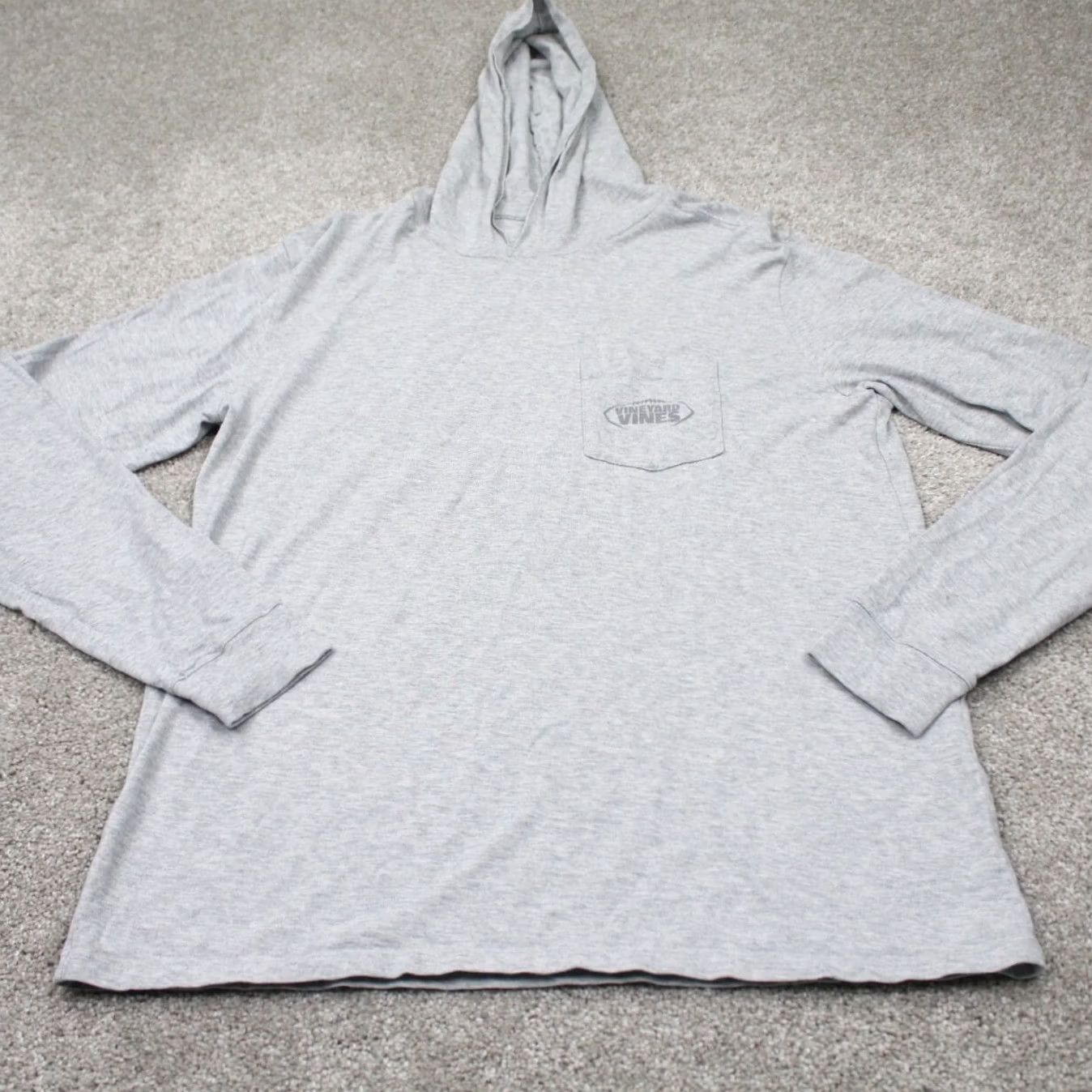 Vineyard Vines Vineyard Vines Hoodie Mens Small Gray Football Long Sleeve Pullover Hooded Sweatshirt Size US S / EU 44-46 / 1 - 3 Thumbnail