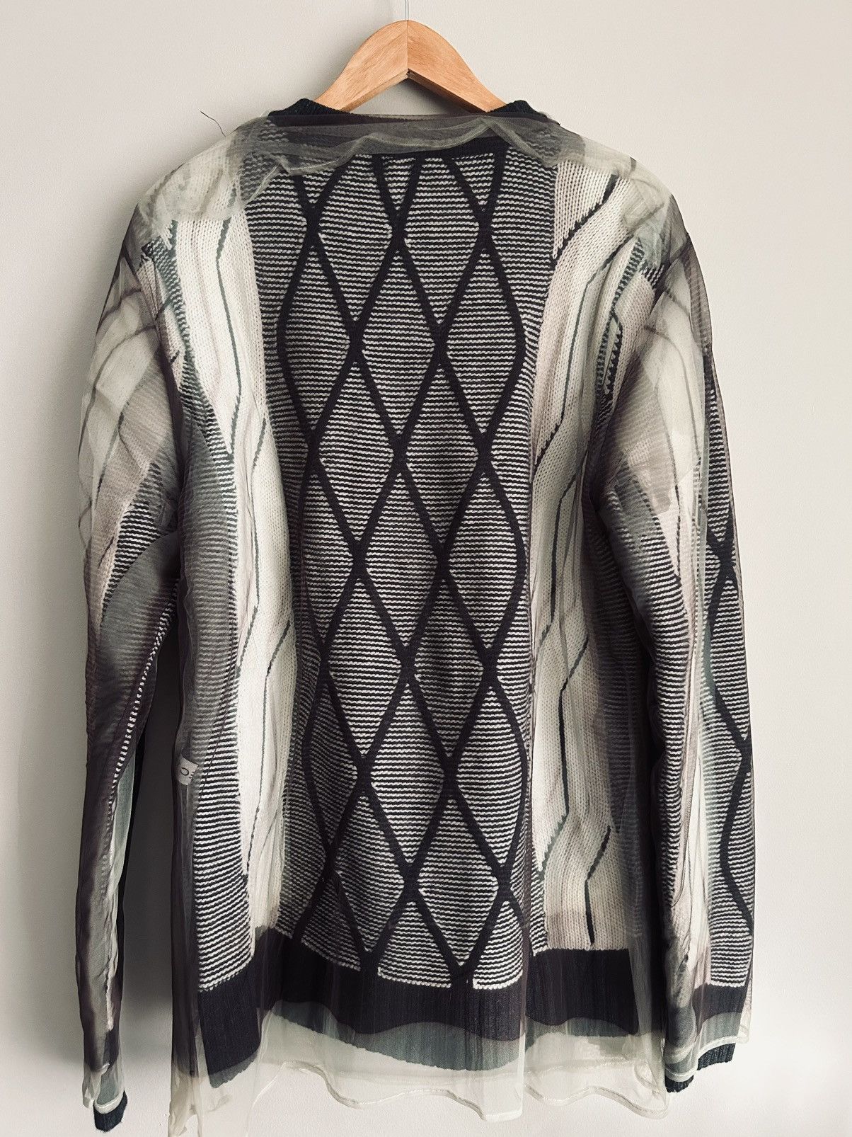 Y/Project Y/Project FW2019 Double Layer Mesh Overlay Sweater Size US M / EU 48-50 / 2 - 2 Thumbnail