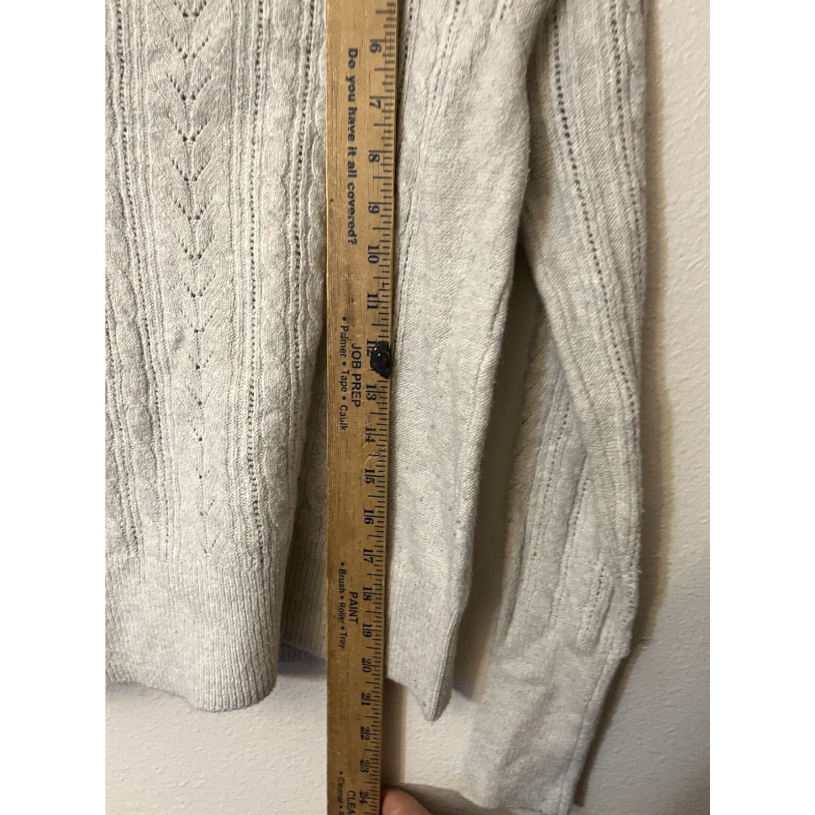 Lucky Brand Lucky Brand Women’s Size XS Cotton Poly Blend Cableknit Crew Neck Sweater Size XS / US 0-2 / IT 36-38 - 5 Thumbnail