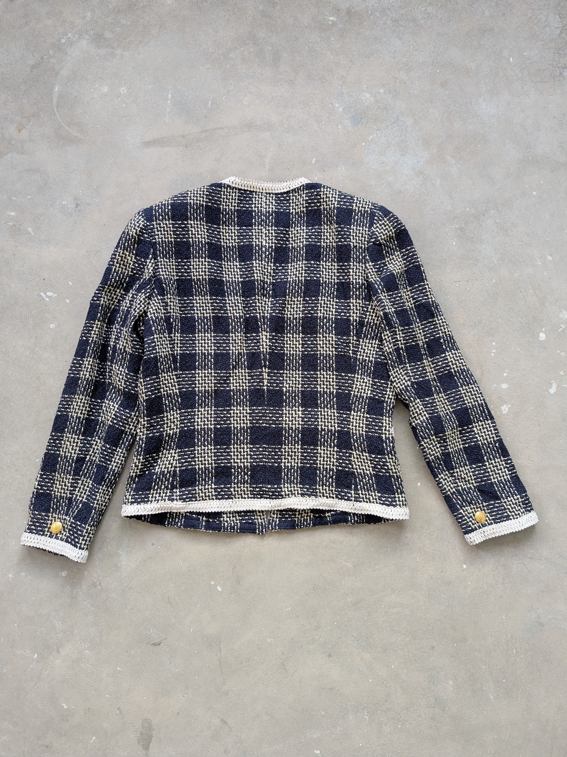 Japanese Brand × Vintage Vintage Wool Tweed Jacket Alpha Cubic Inspired Chanel Size S / US 4 / IT 40 - 11 Thumbnail