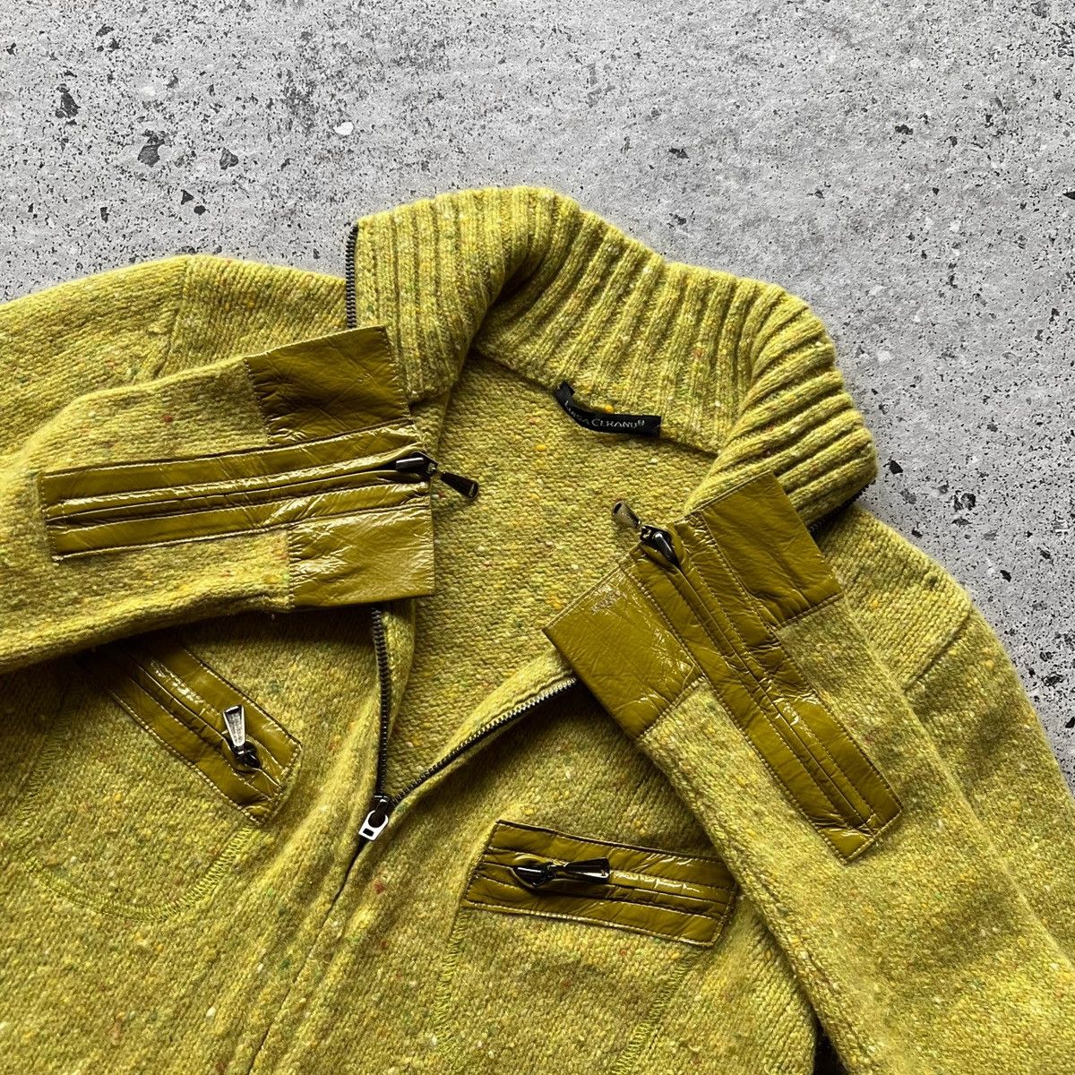 Luisa Cerano Luisa Cerano Womens Premium Full Zip Yellow Sweater Cardigan Size S / US 4 / IT 40 - 5 Thumbnail