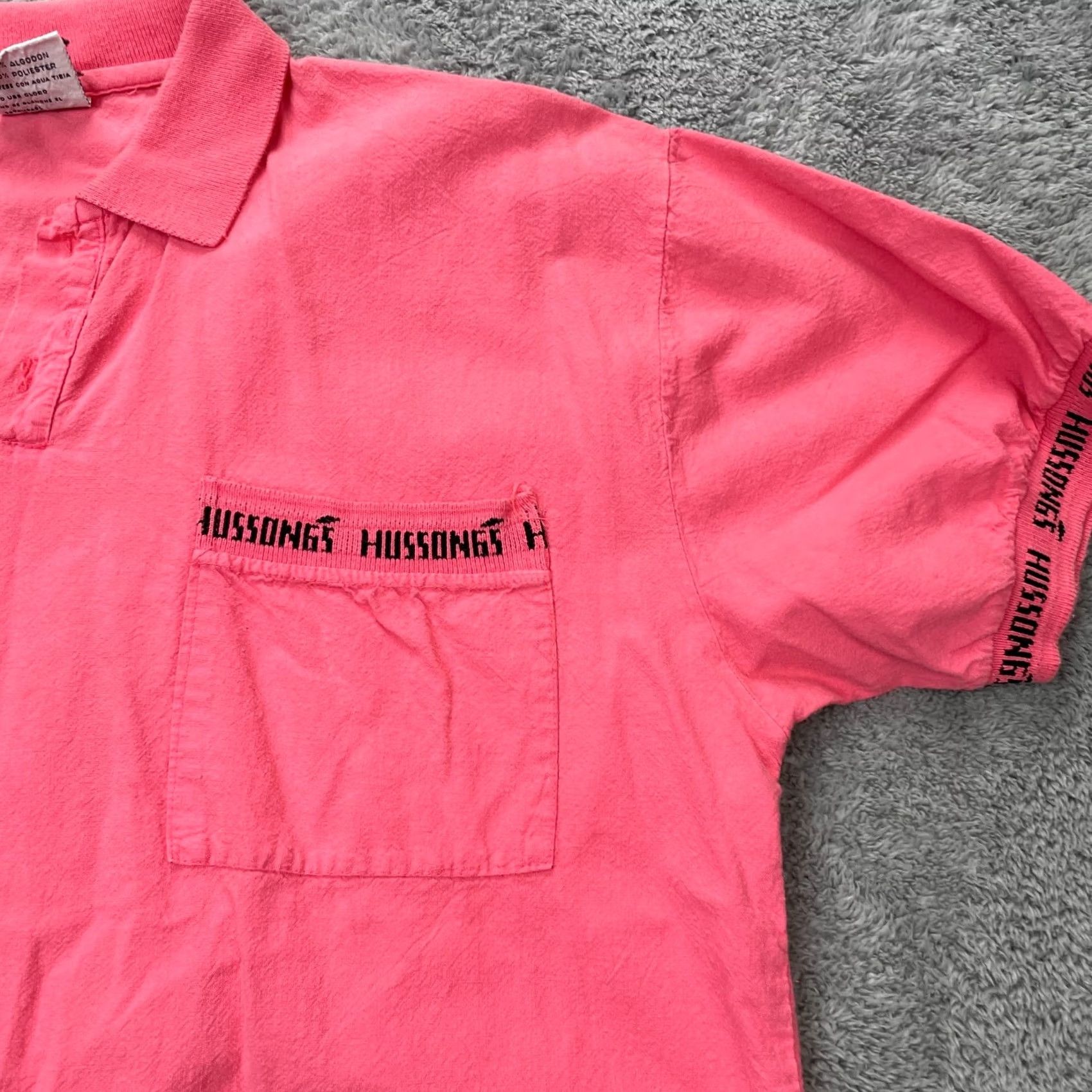 Vintage VINTAGE Hussongs Polo Shirt Mens L Pink Cotton Mexico Ensenada Golf Classic Preppy Size US L / EU 52-54 / 3 - 6 Thumbnail