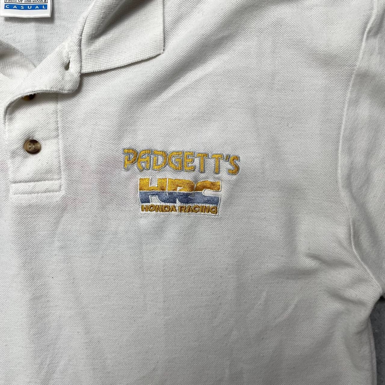 Honda Vintage 90s Honda Racing Team Padgetts Polo Shirt White Size US M / EU 48-50 / 2 - 4 Thumbnail