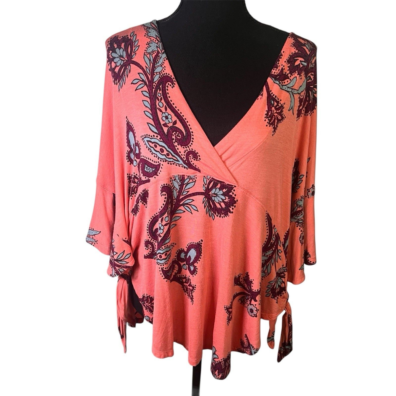 Free People Free People Maui Wowie Printed Knit Top $78 Small Passion F Size S / US 4 / IT 40 - 3 Thumbnail