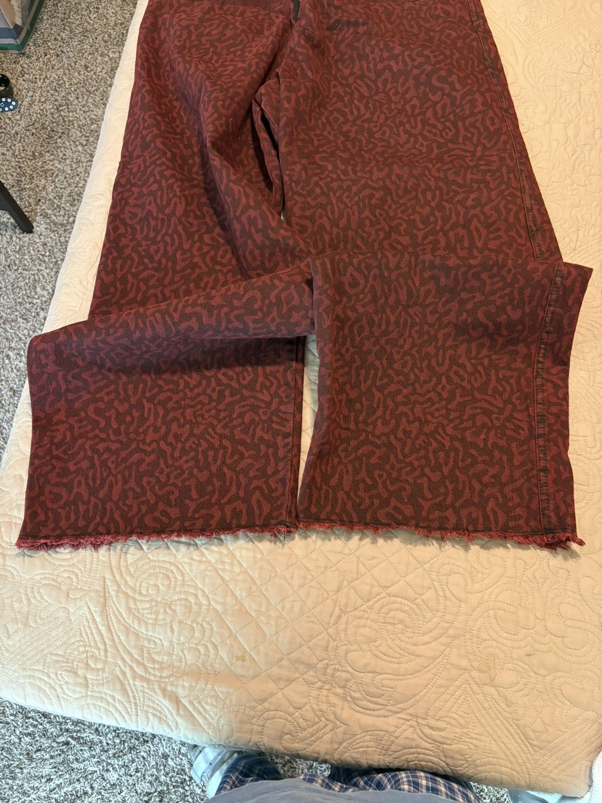 LUU DAN Red LU'U Dąn High-waisted Wide-leg jeans Size US 29 - 4 Thumbnail