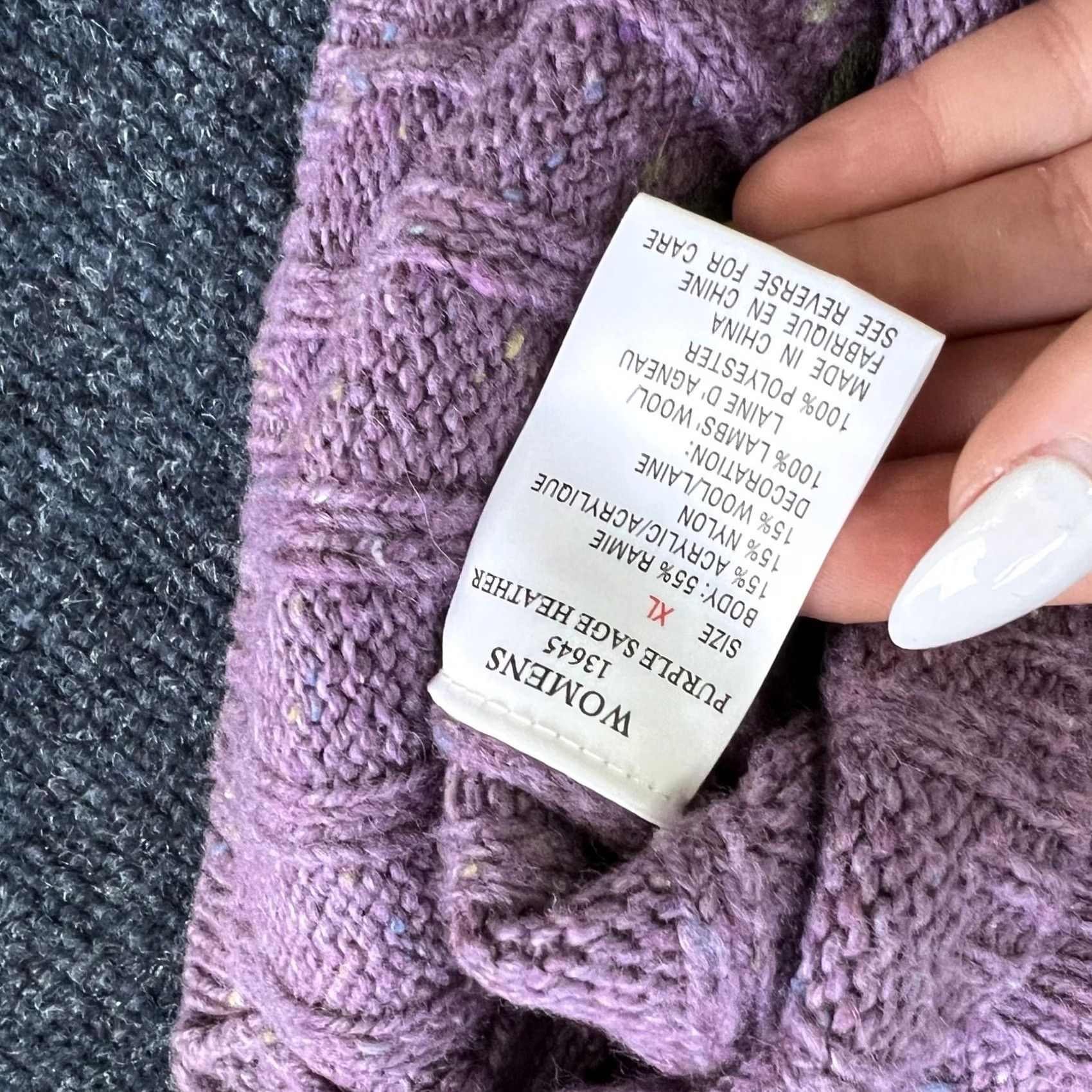 Vintage Woolrich Vest Womens XL Purple Sage Heather Mock Neck Full Zip Knit Sleeveless Sweater Size XL / US 12-14 / IT 48-50 - 4 Thumbnail