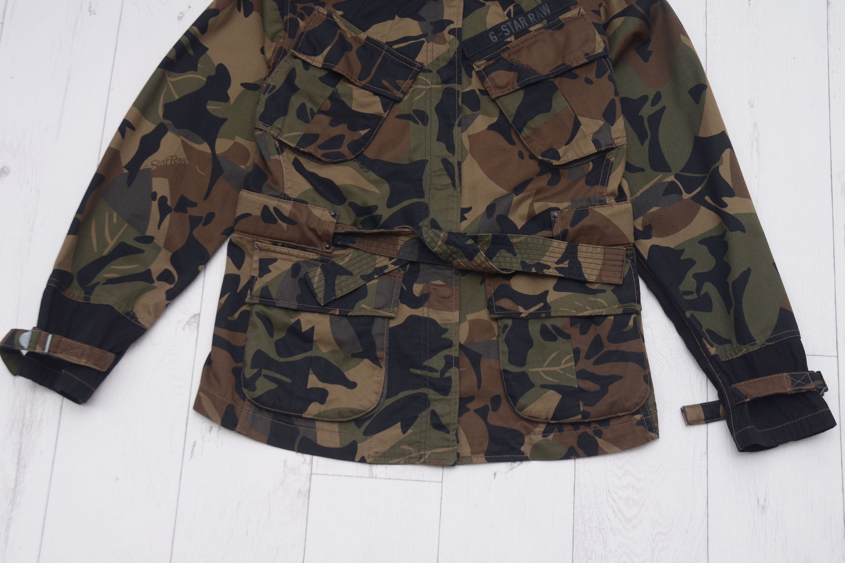 G-Star G-Star Raw Chisel Belted Field Jacket Camo Coat Militari Y2K Size S / US 4 / IT 40 - 3 Thumbnail