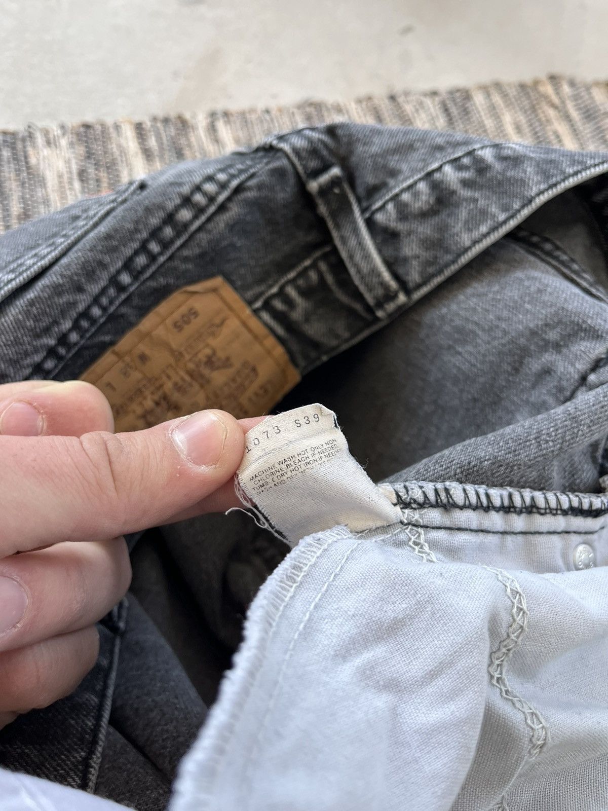Levi's Vintage Levis 505 Denim Jeans 38x30 Grey Straight Fit Size US 38 / EU 54 - 21 Thumbnail