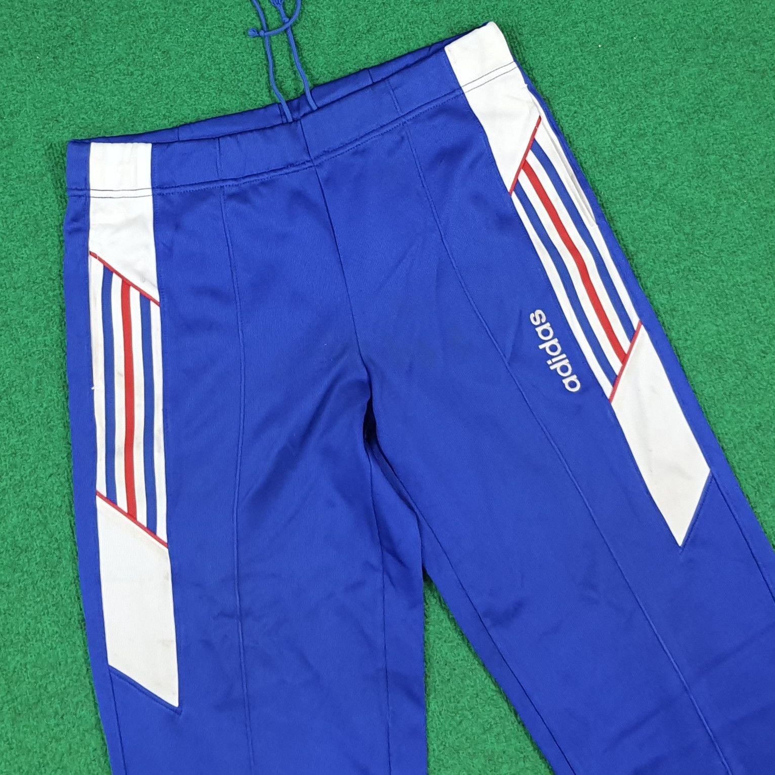 Adidas Vintage 90s Adidas Japan Blue Tracksuit Pants C297N14 Size US 32 / EU 48 - 2 Thumbnail