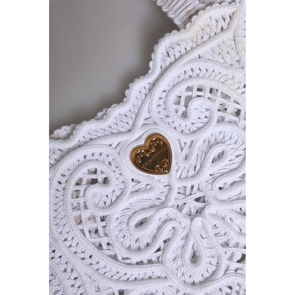 Dolce & Gabbana Dolce & Gabbana White Cordonetto Lace Beatrice Tote Shopping Size ONE SIZE - 4 Thumbnail