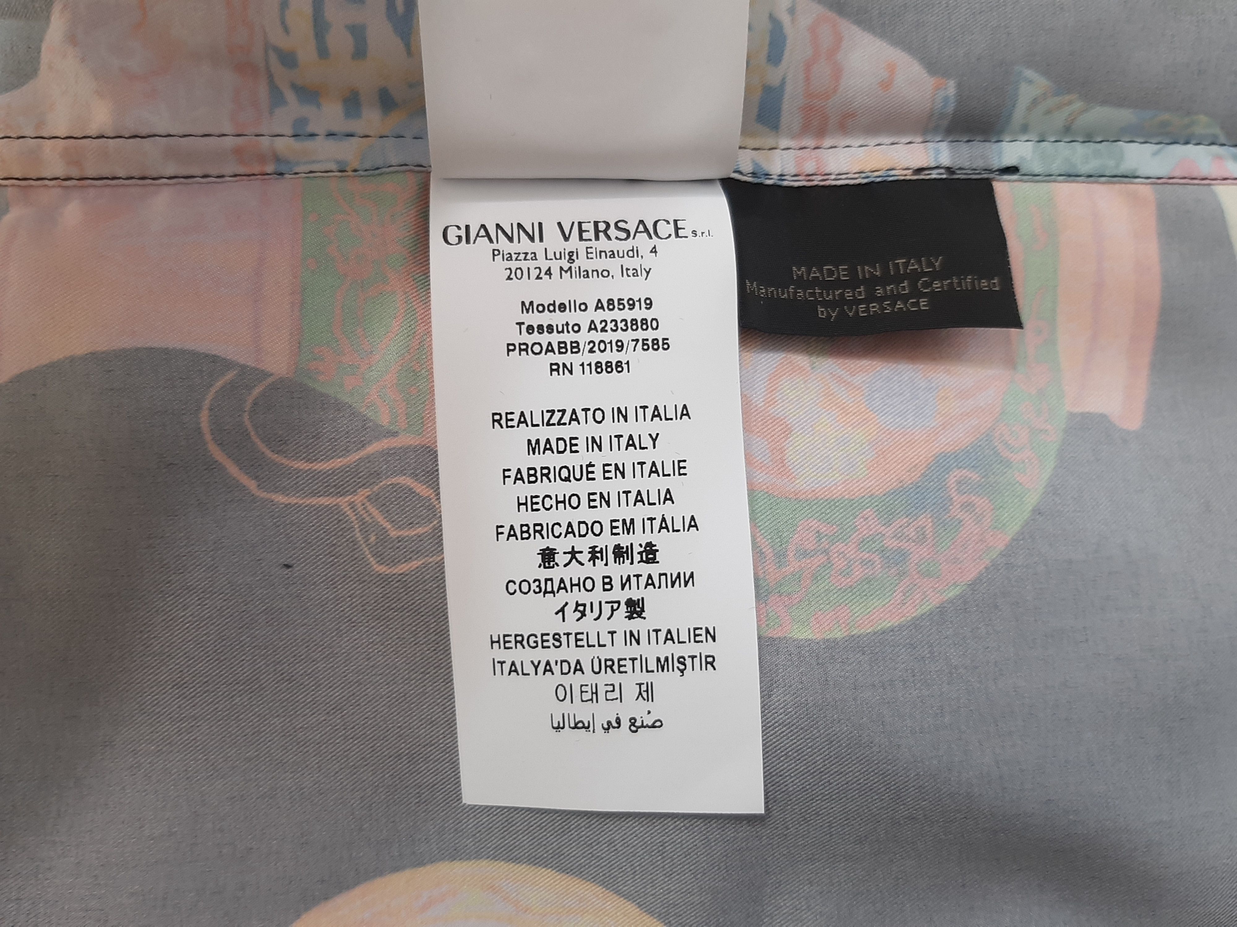Versace Versace x Andy Dixon 7 Vessels Vacation Shirt Men's Size 39 Size US L / EU 52-54 / 3 - 10 Thumbnail