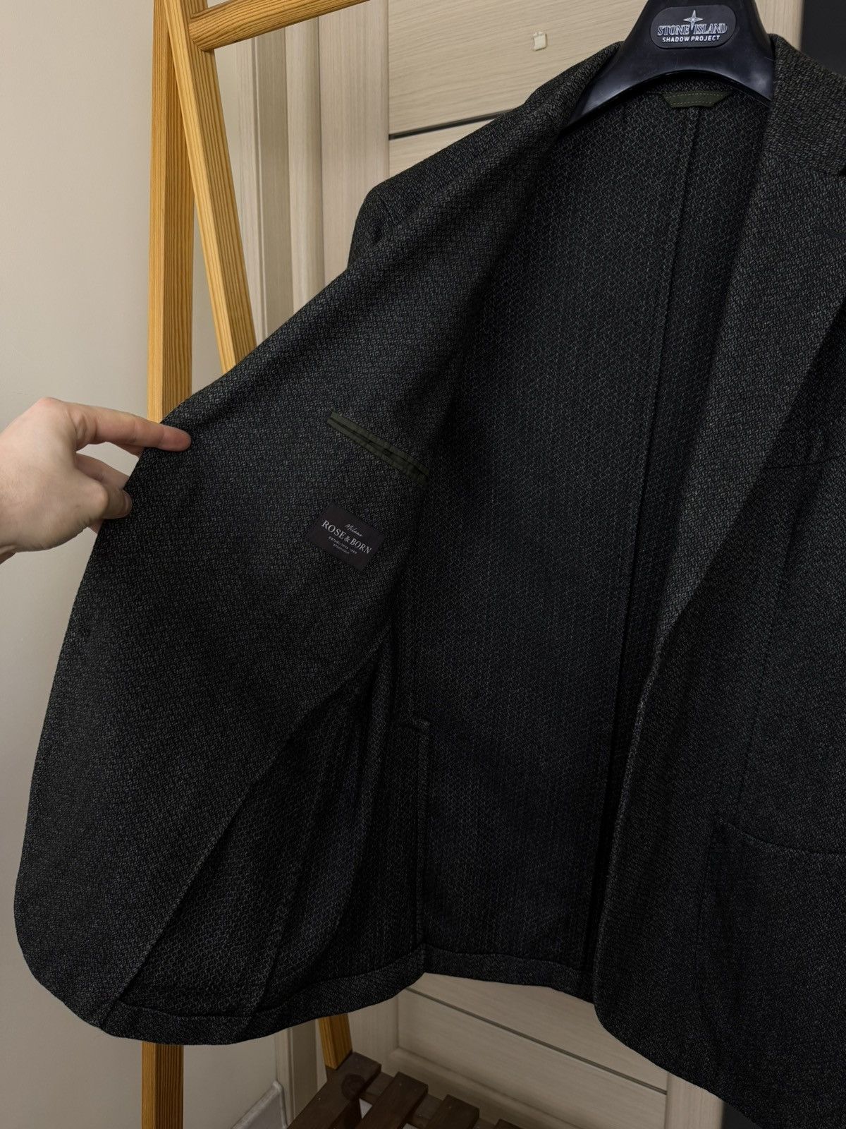 Other Rose and Born Lubiam unlined Mesh Wool Sport Blazer Jacket Size 50L - 12 Thumbnail