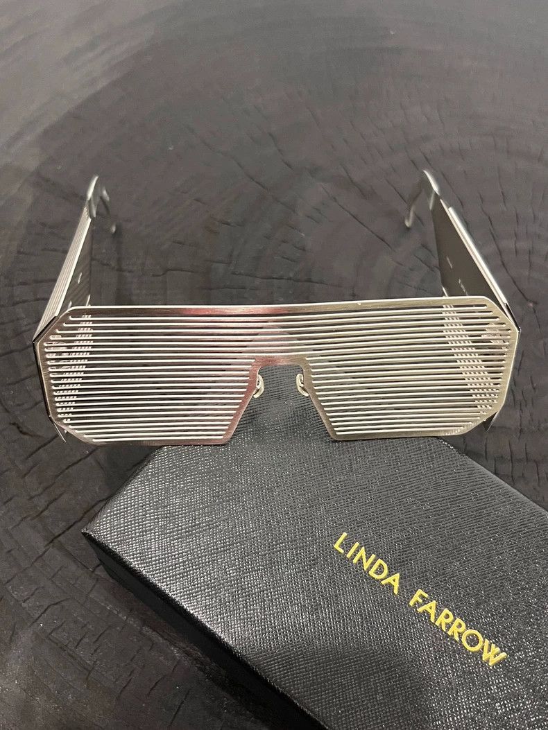 Boris Bidjan Saberi × Linda Farrow Boris Bidjan Saberi x Linda Farrow Steel Sunglasses Size ONE SIZE - 1 Thumbnail
