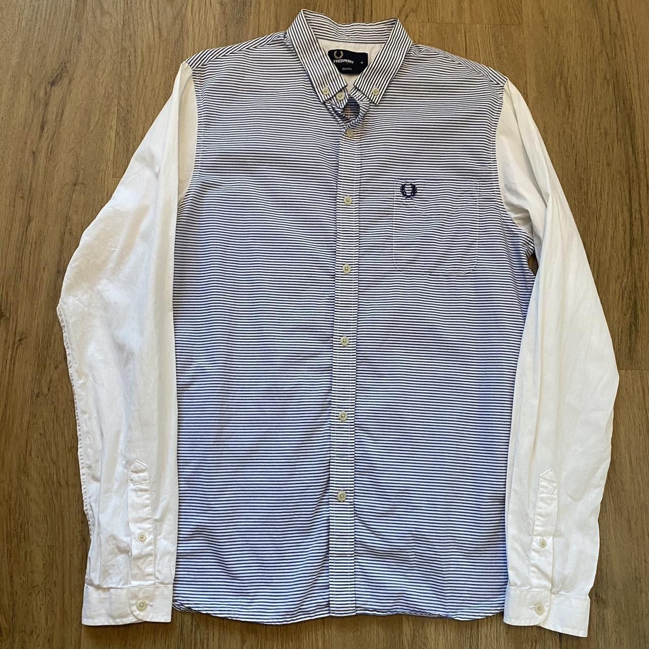 Fred Perry Fred Perry blue and white striped button up shirt Size US M / EU 48-50 / 2 - 1 Thumbnail