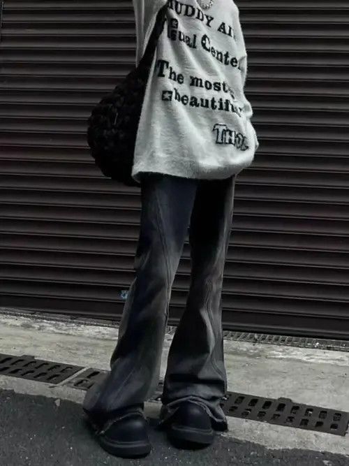 Japanese Brand VIBE Street Hip Hop Grunge Y2K Micro Flared Jeans Size US 31 - 2 Thumbnail