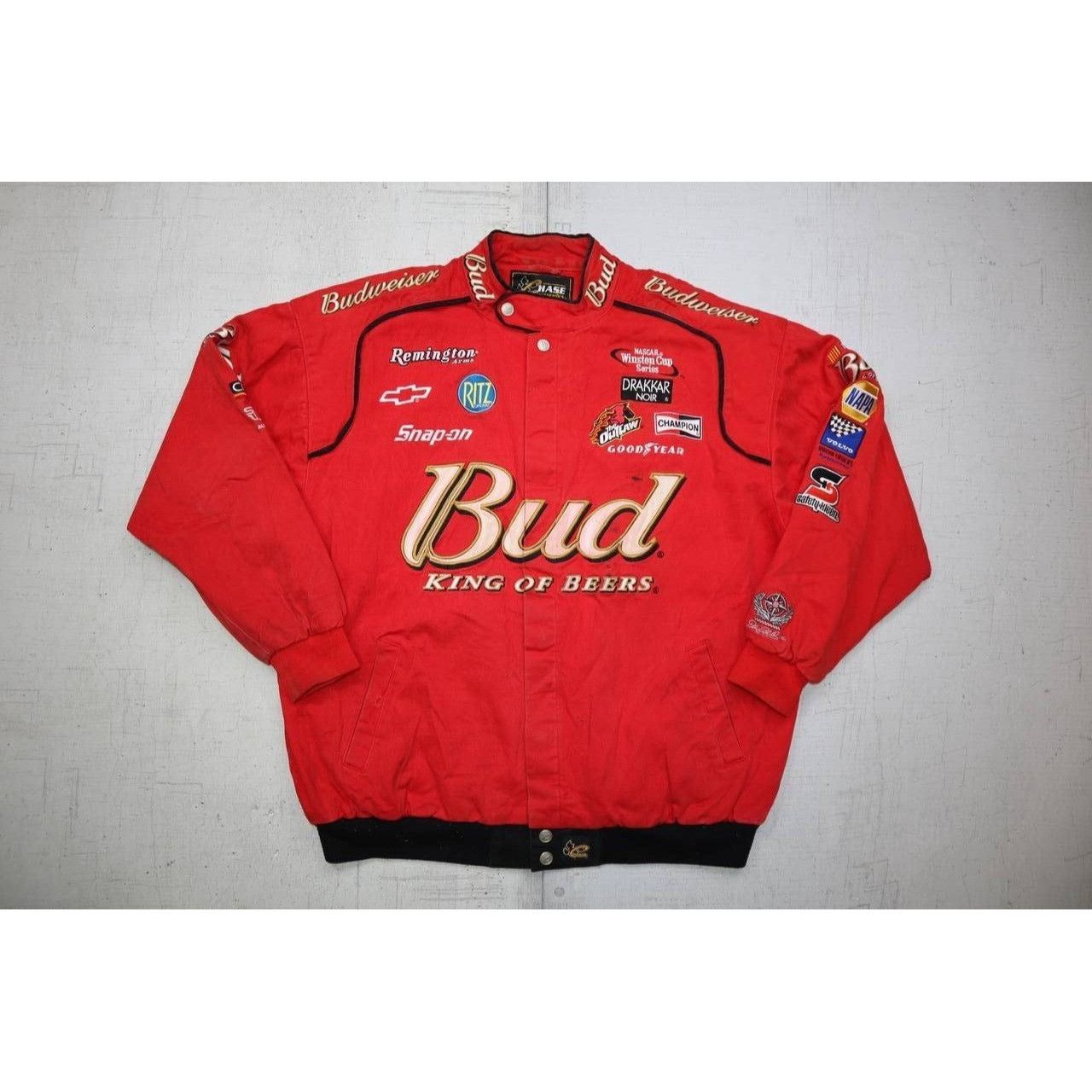 Chase Authentics Dale Earnhardt Jr Budweiser buy Leather Jacket XL Nascar VTG 2000’s