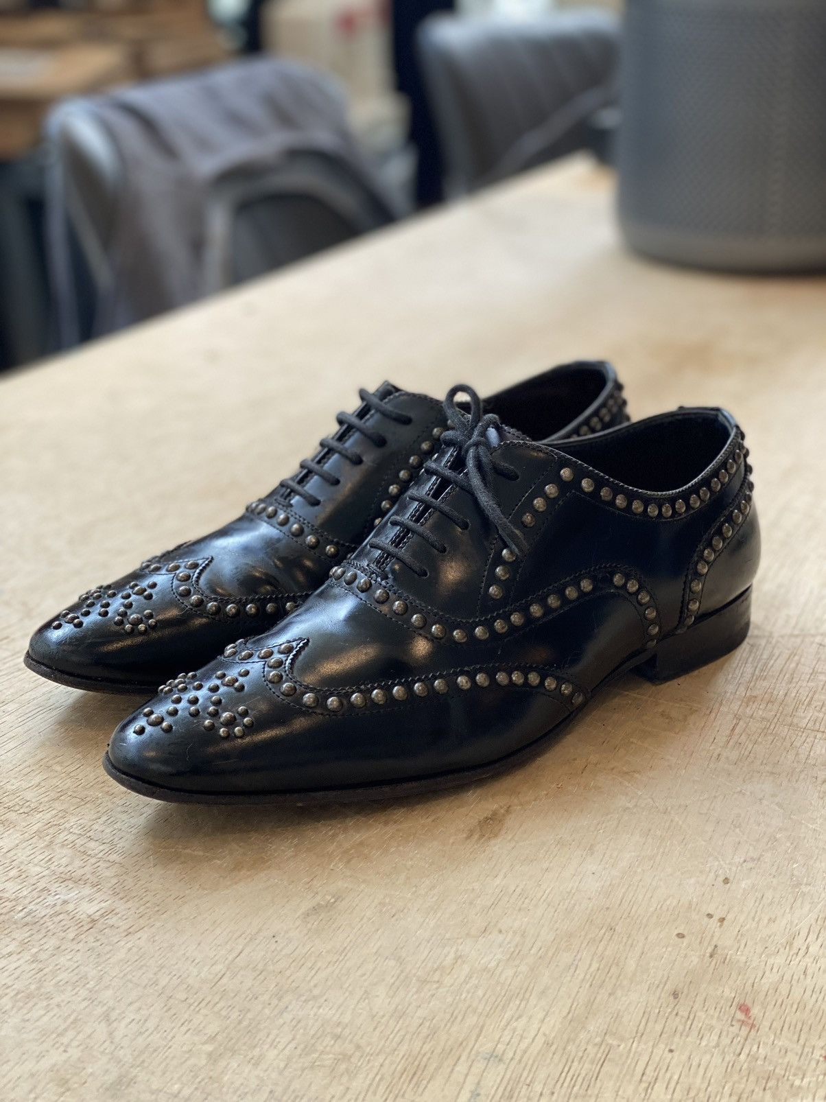 Saint Laurent Paris Saint Laurent Studded Derby Size 8 Size US 8 / EU 41 - 1 Thumbnail