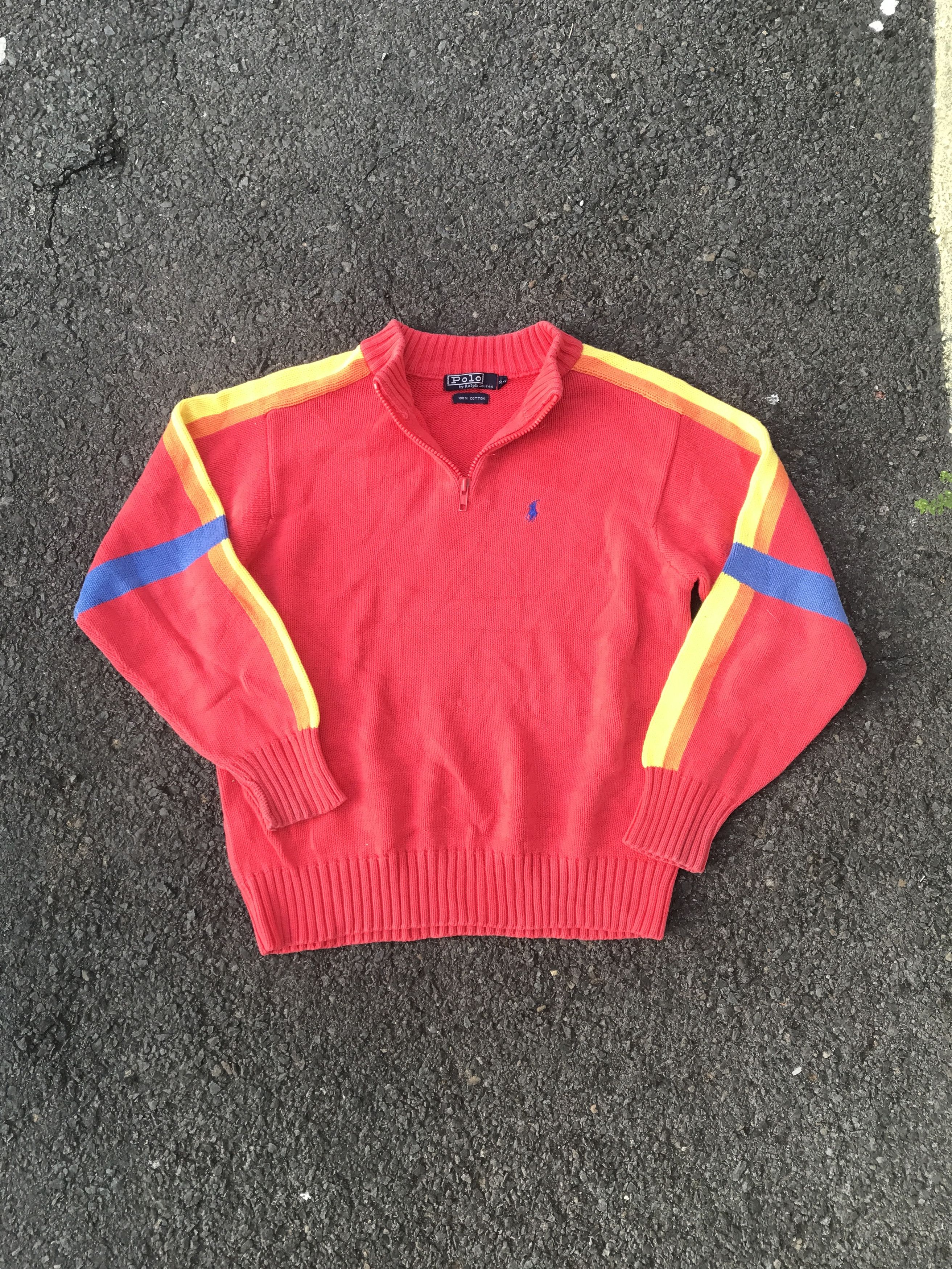 Polo Ralph Lauren × Vintage Polo by ralph lauren half zip knitwear Size US XS / EU 42 / 0 - 1 Thumbnail