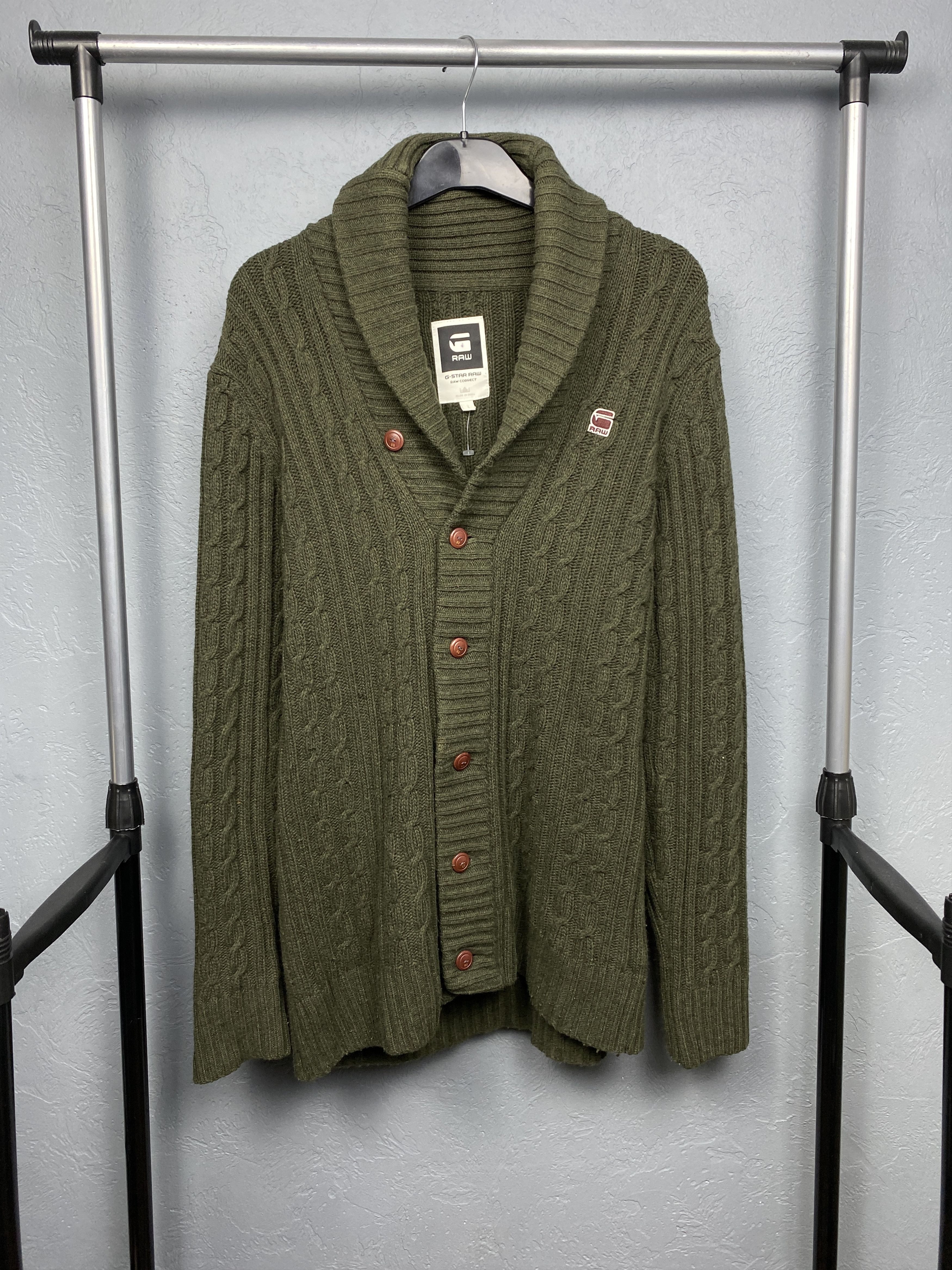 G-Star G Star Raw Mens Wool Knit Cardigan Sweater Size US L / EU 52-54 / 3 - 1 Thumbnail