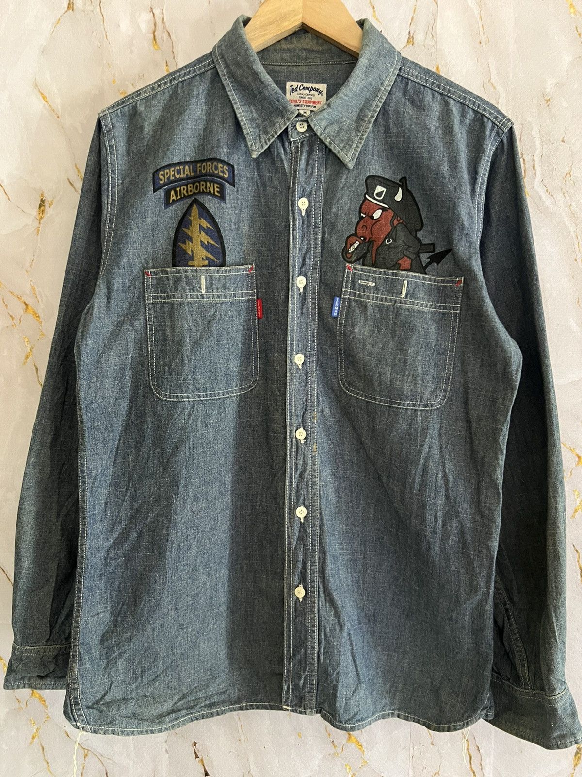 Tedman Tedman Devil Shirt – Rare Japanese Archive Grail Size US M / EU 48-50 / 2 - 1 Thumbnail