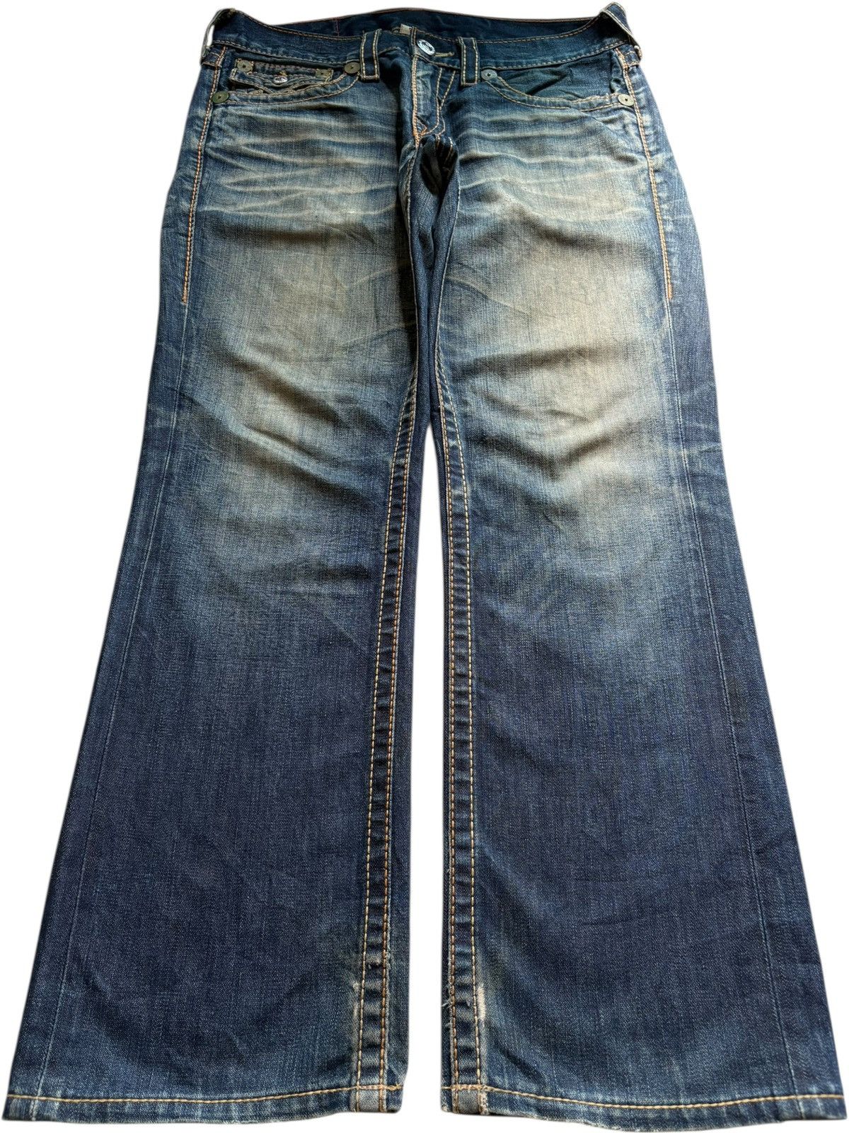 True Religion Vintage True Religion Ricky Big T Mud Wash Baggy Jeans Size US 34 / EU 50 - 2 Thumbnail