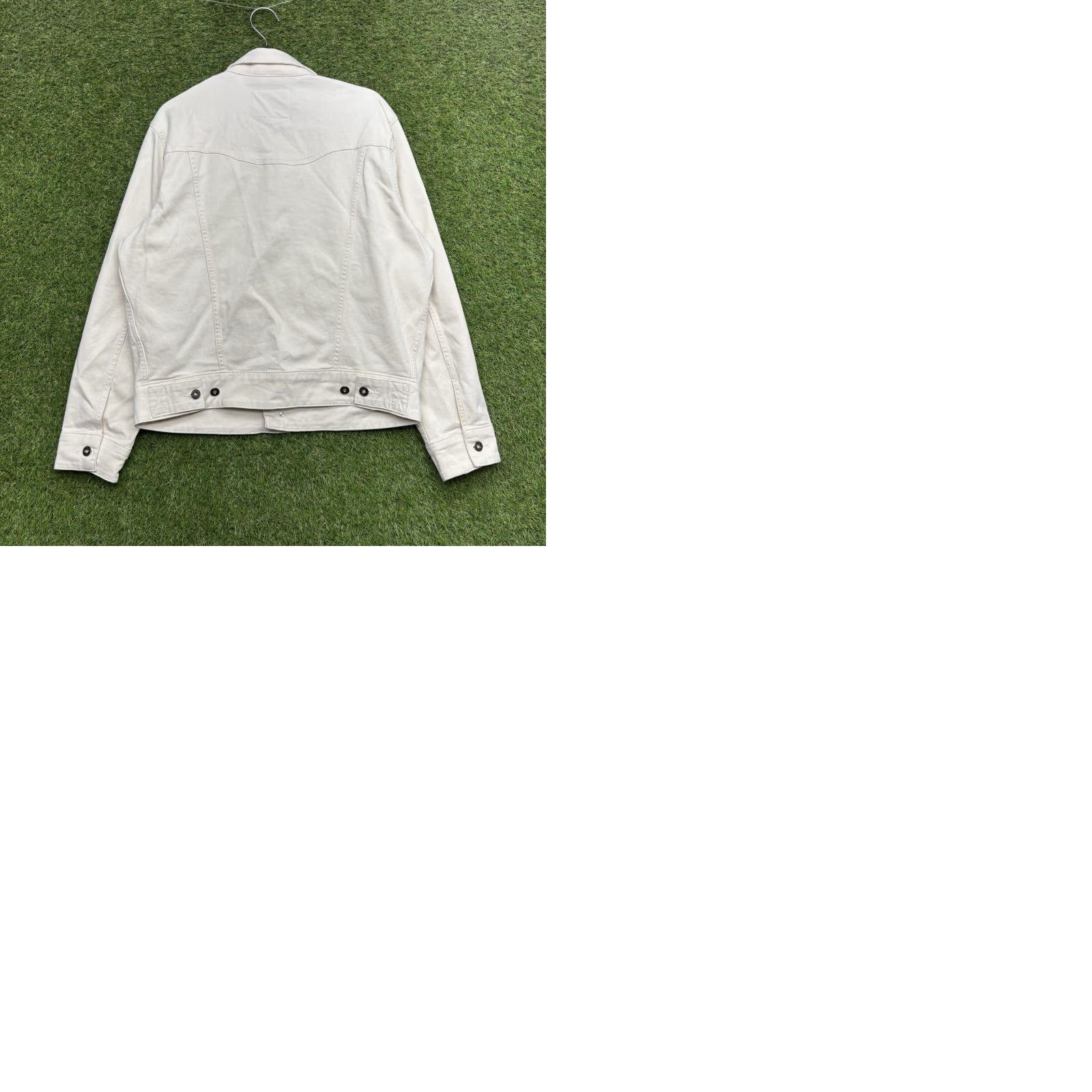Tecovas TECOVAS Denim Jacket Mens Large Western Goods Cream Trucker Style Made in Turkey Jacket Western Mens Large Ivory Denim Cream Size US L / EU 52-54 / 3 - 9 Thumbnail