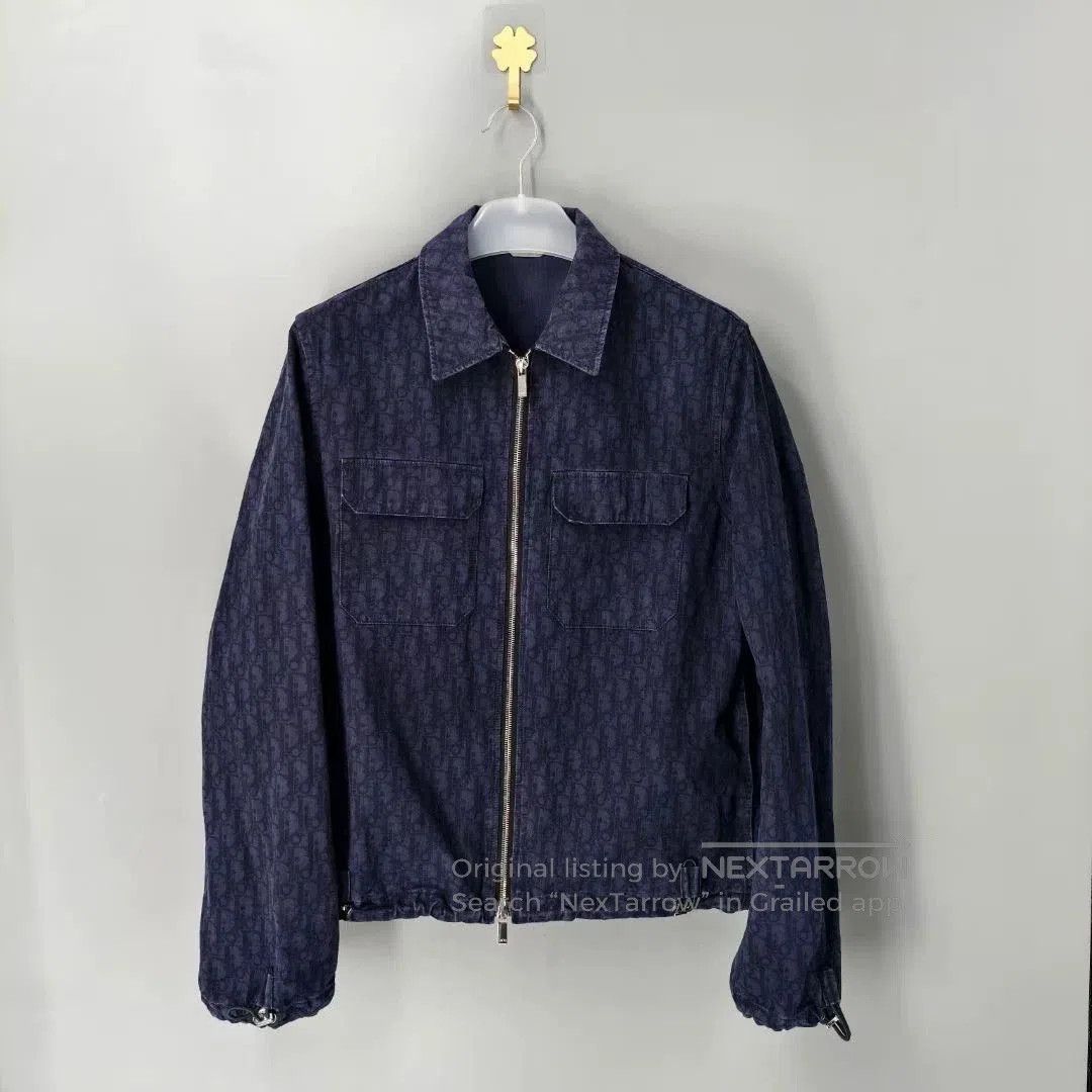 DIOR Logo Print Collar Long Sleeve Jacket.