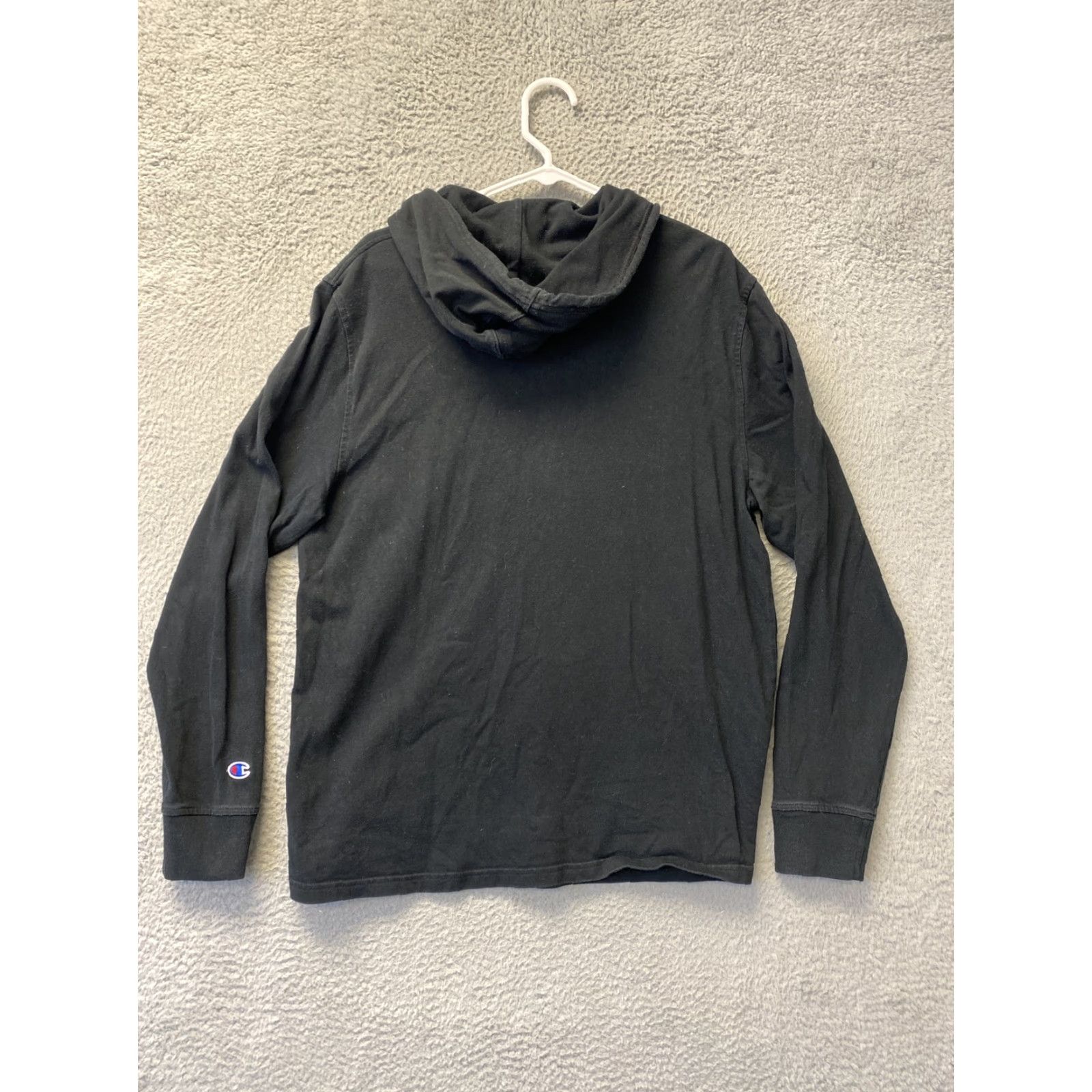 Champion Champion Hoodie Men L Black Pocket Drawstring Logo Graphic 99-8 Mens Size US L / EU 52-54 / 3 - 8 Thumbnail