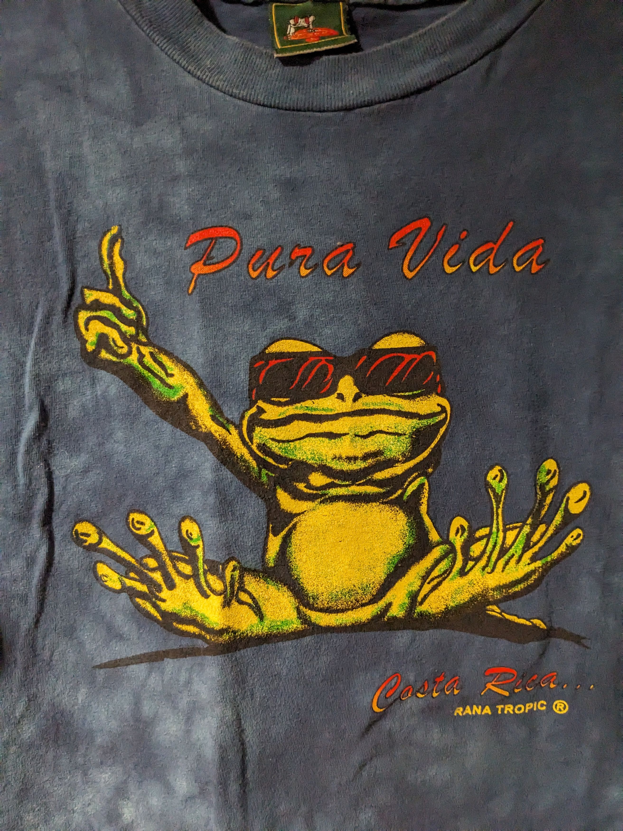 Other Vintage 90s Frog Animal Nature Pura Vide Costa Rica T-Shirt Size US S / EU 44-46 / 1 - 2 Thumbnail