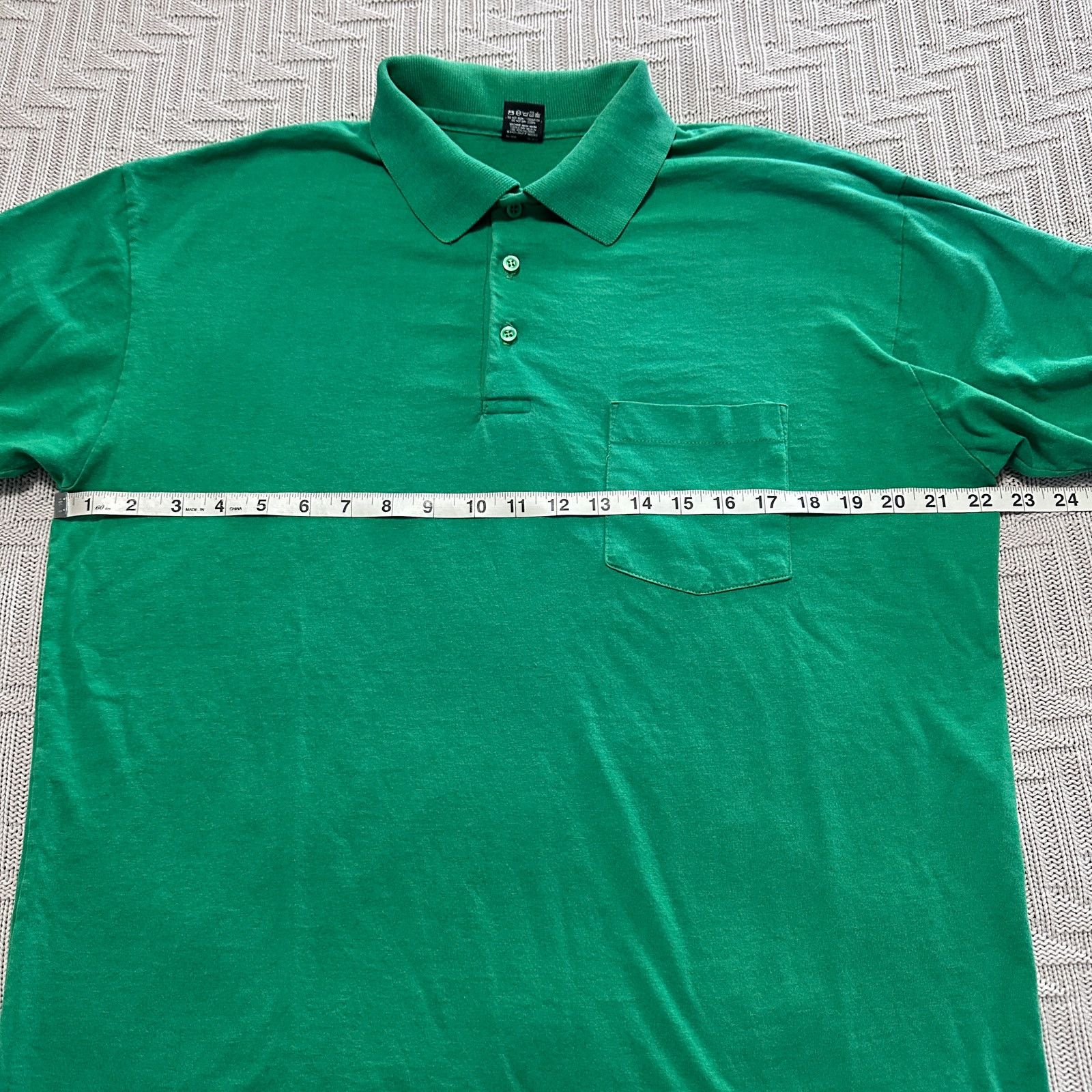 Vintage Vintage 80s green short sleeve polo Size US XL / EU 56 / 4 - 5 Thumbnail