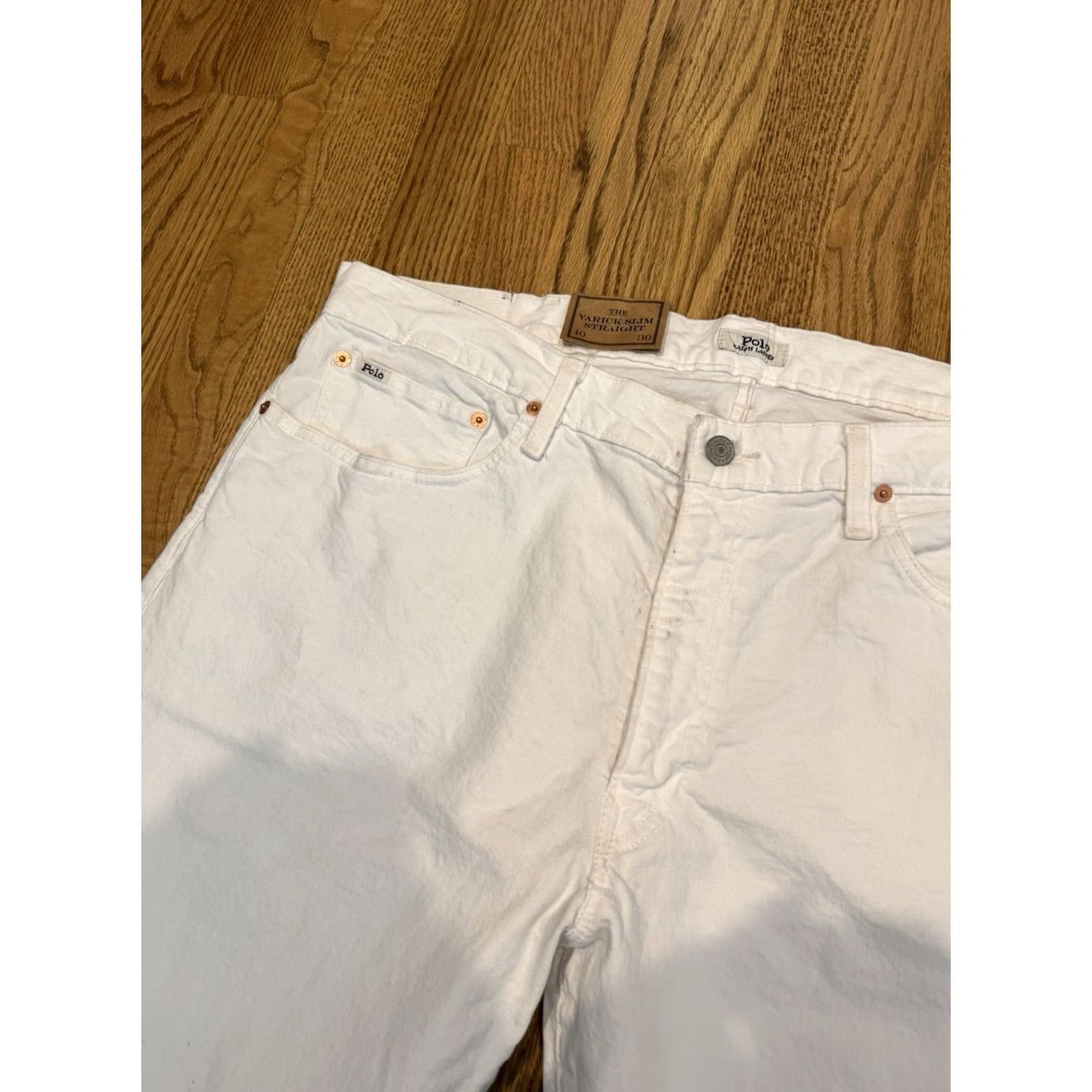 Polo Ralph Lauren Polo Ralph Lauren Varick Slim Straight Jeans Denim Pants Men Size 40x30 White New w/imperf Size US L / EU 52-54 / 3 - 5 Thumbnail