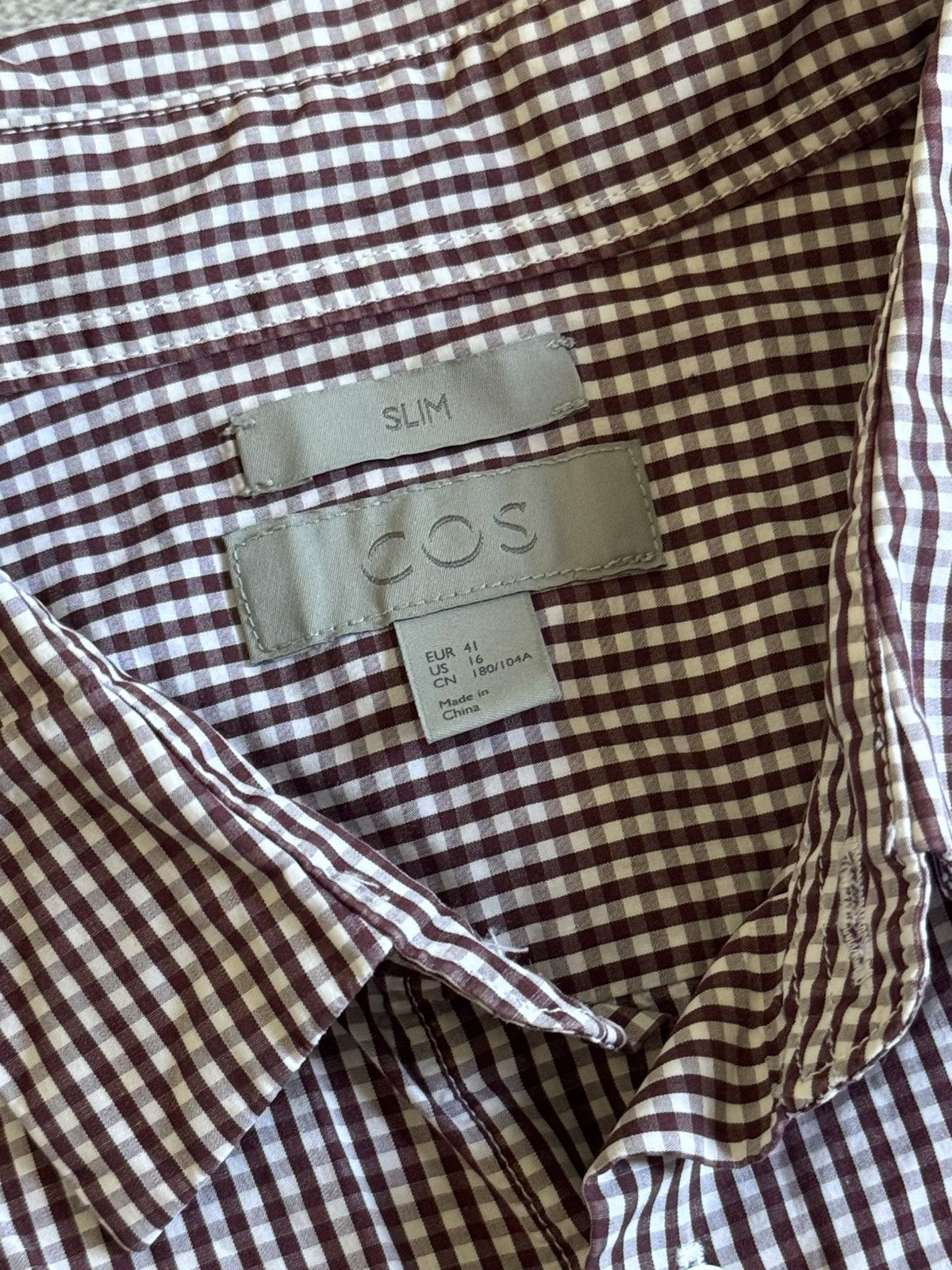 Cos COS 41EUR/US16 Checkered button up shirt long sleeve Size US S / EU 44-46 / 1 - 6 Thumbnail