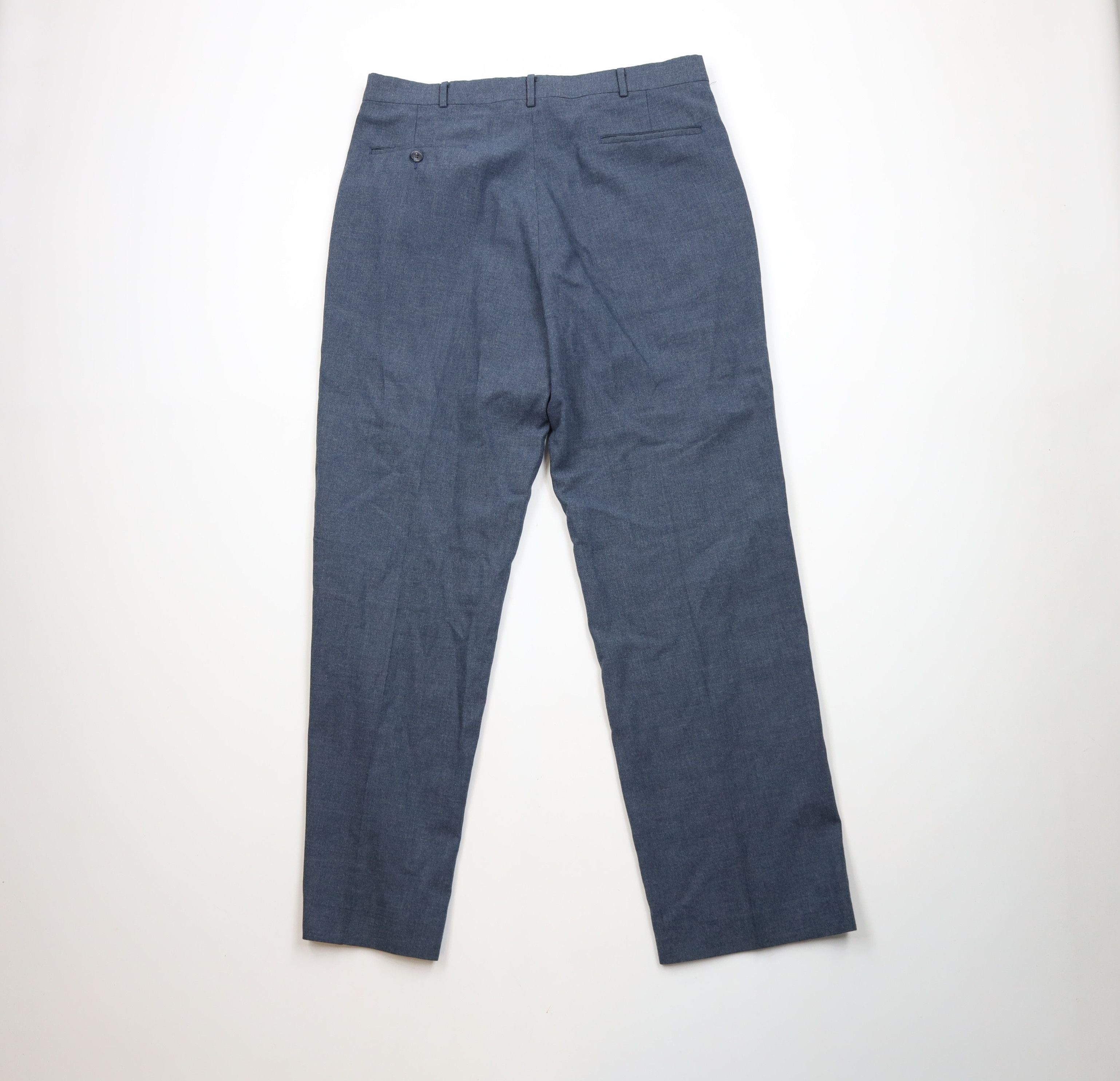 Vintage Vintage 90s Streetwear Flared Wide Leg Chino Pants Blue Size US 36 / EU 52 - 11 Thumbnail