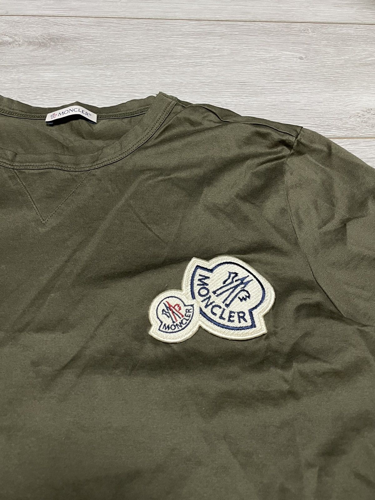Moncler Moncler Maglia t-shirt big double logo tee Size US S / EU 44-46 / 1 - 3 Thumbnail