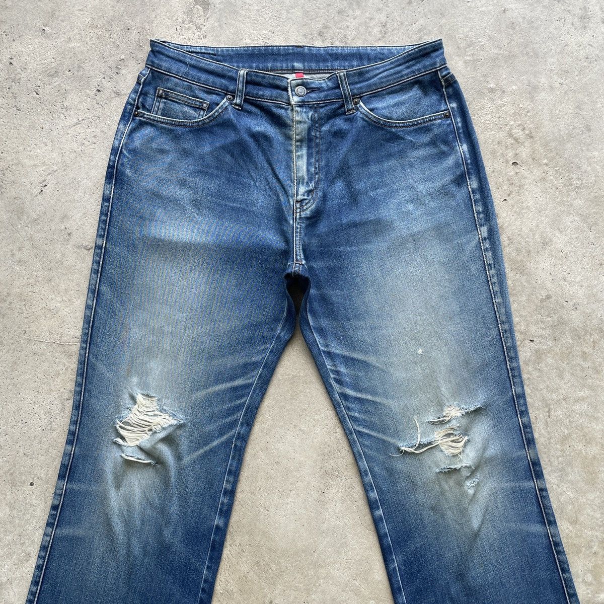 Japanese Brand Vintage Japanese Bootcut Distressed Faded Flare Jeans Pants Size US 33 - 3 Thumbnail