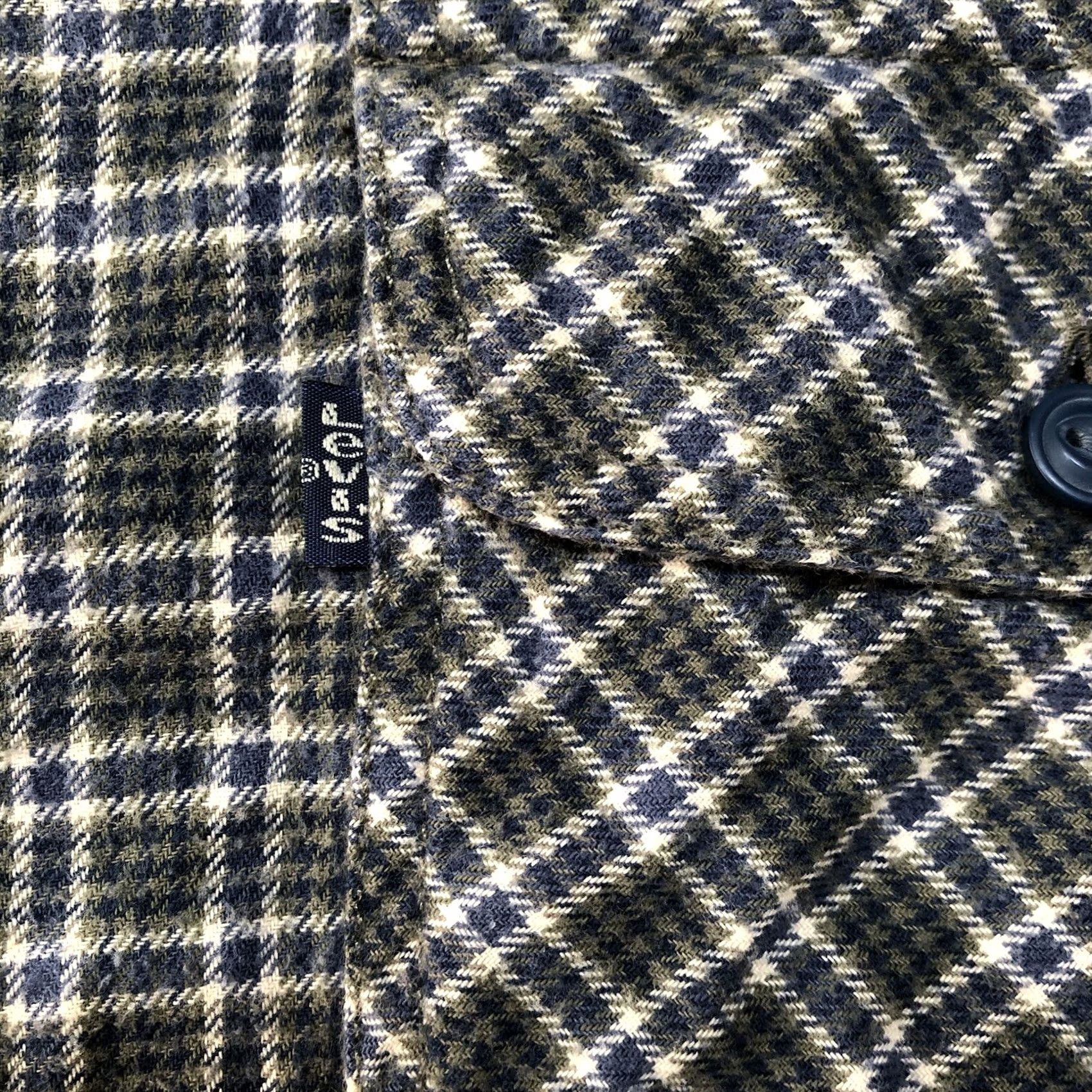 Levi's VINTAGE Levi's Shirt Men Large Green Blue Plaid Heavyweight Pocket Size US L / EU 52-54 / 3 - 6 Thumbnail
