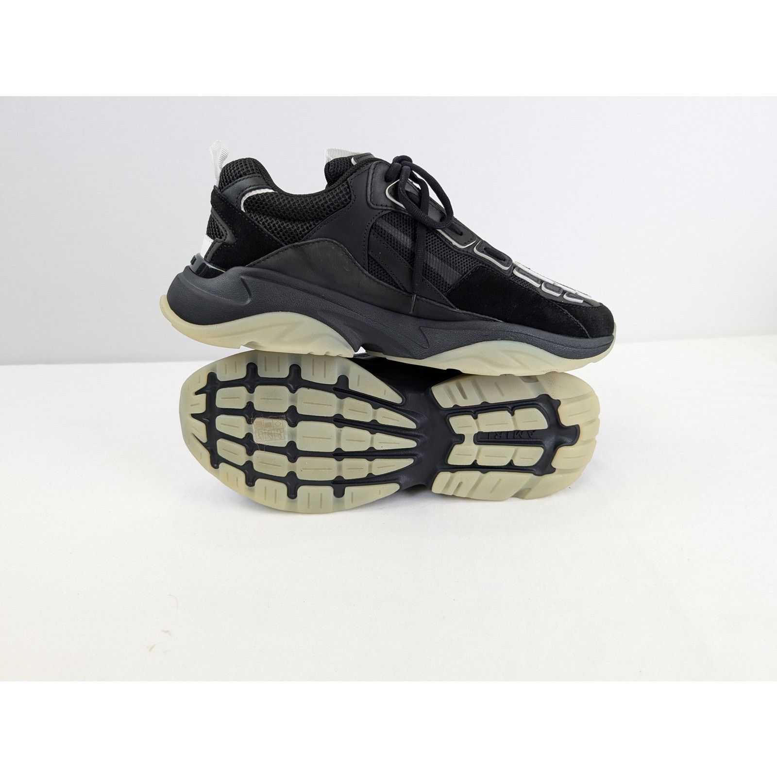Amiri o1rshd1 Bone Runner Sneakers in Black Size US 13 / EU 46 - 11 Thumbnail
