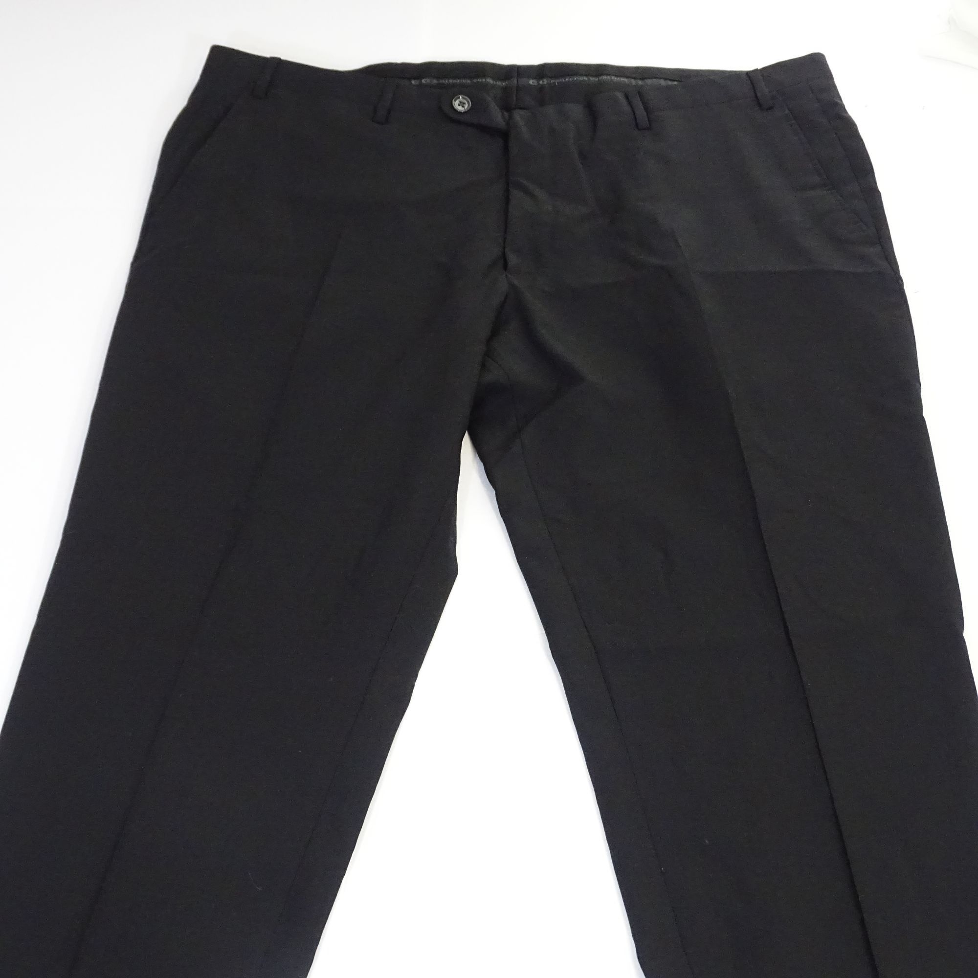 Corneliani Corneliani Mens Dress Pants Black Flat Front Wool Size 40x29 Size US 40 / EU 56 - 3 Thumbnail