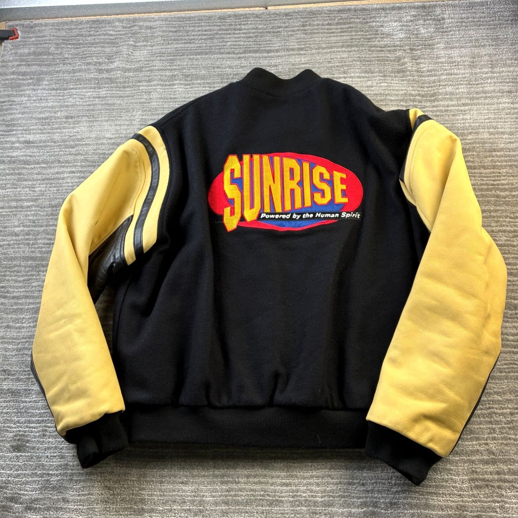 Vintage VINTAGE JSR Varsity Bomber Letterman Jacket Mens XL Black Wool Leather USA Made Size US XL / EU 56 / 4 - 2 Thumbnail